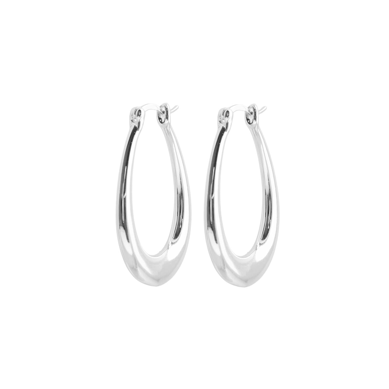 Jenni hoops, medium - sølvbelagt