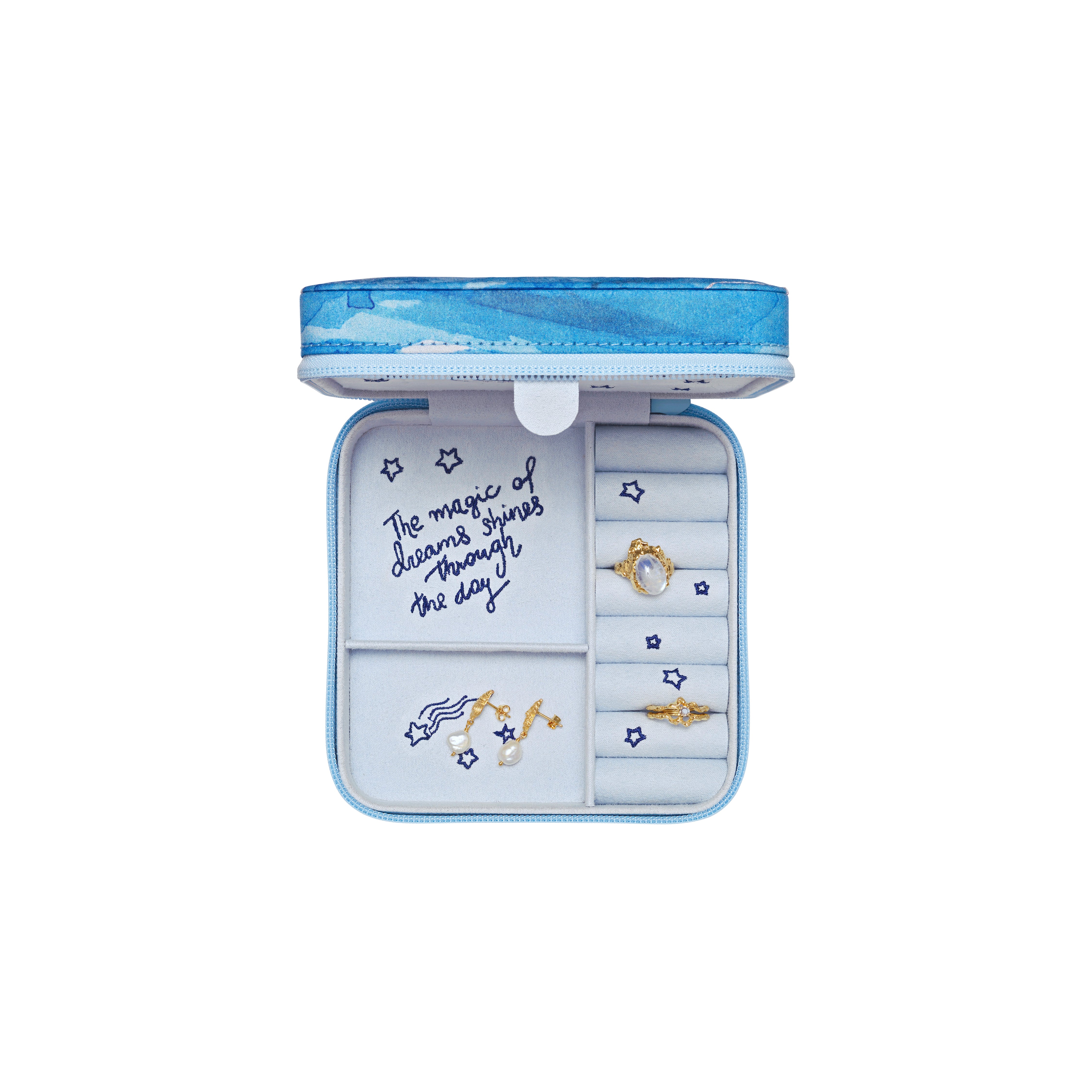 Moonshine Rose smykkeskrin - blå