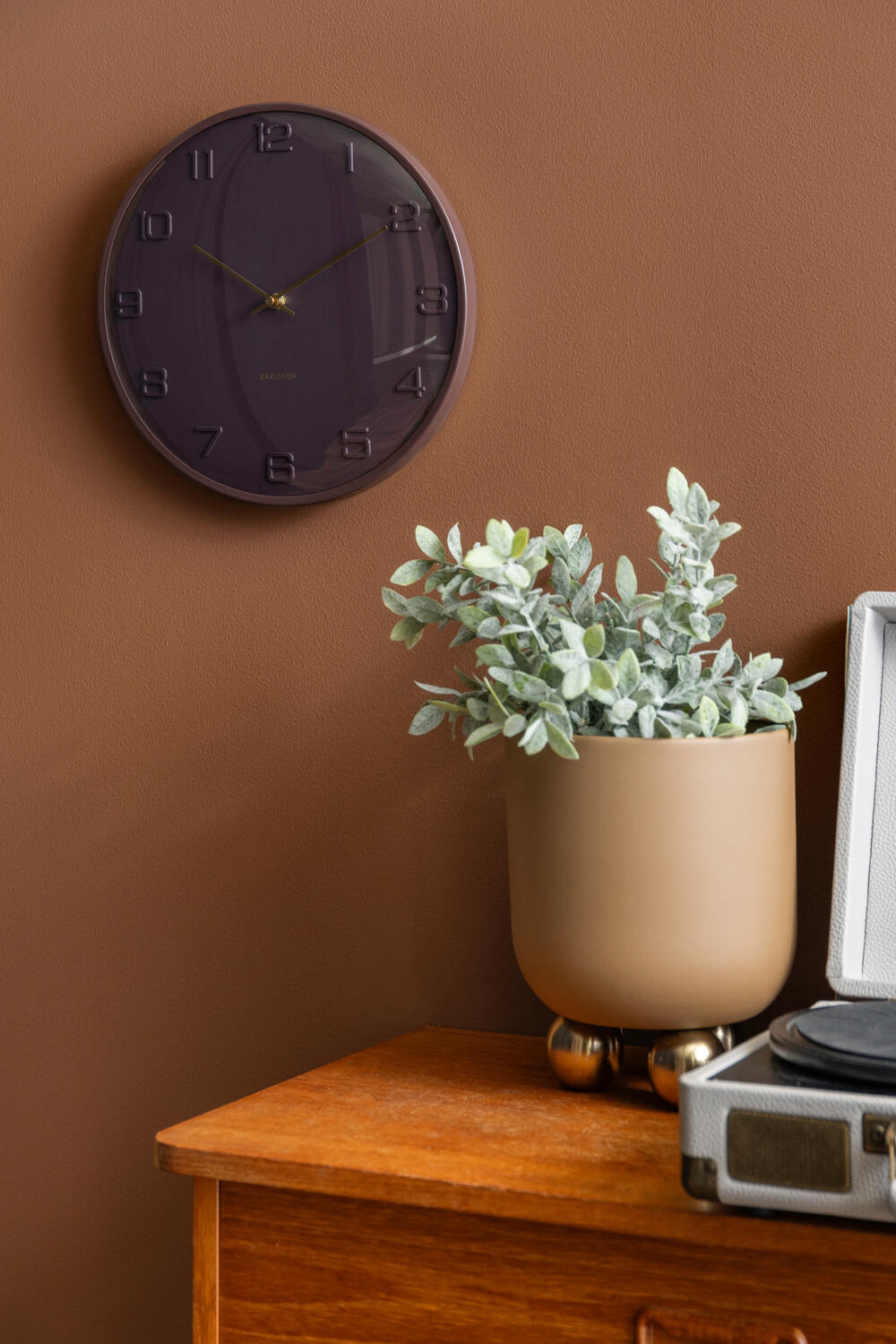 Fuerte Dome vægur - brun