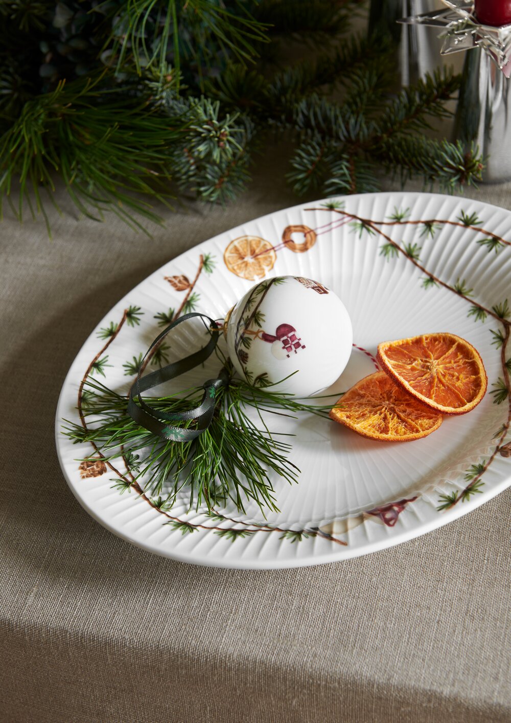 Hammershøi Christmas Ovalt fad - L28,5 cm.