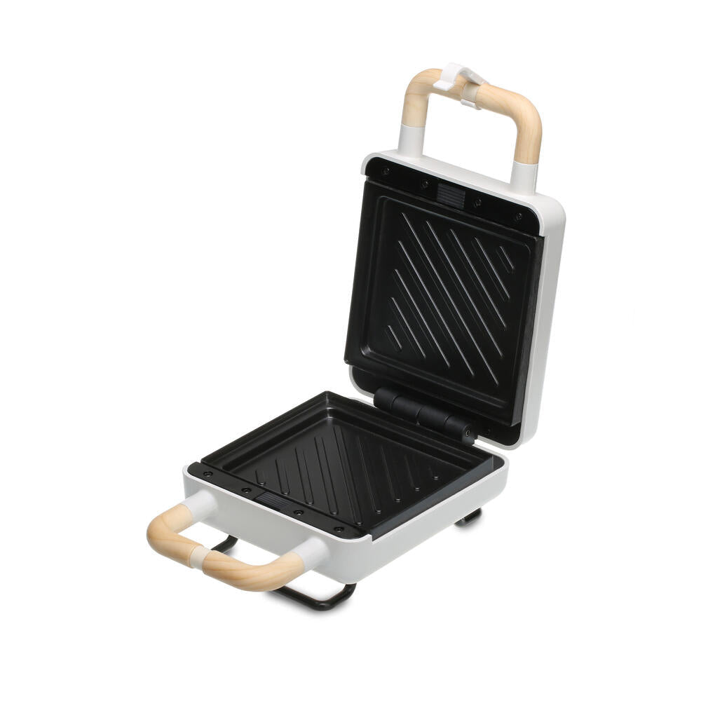 2 in 1 Waffle Iron with Sandwich Maker - hvid