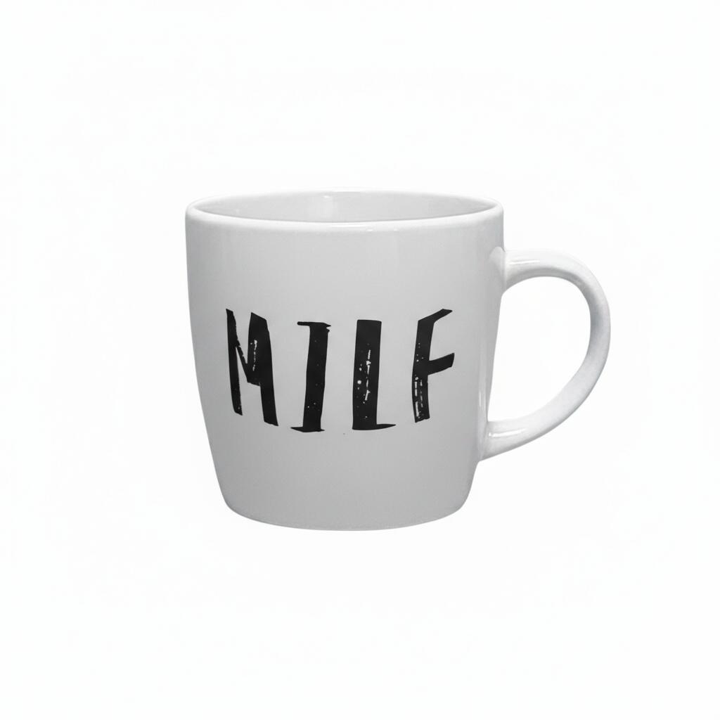 Milf krus - hvid