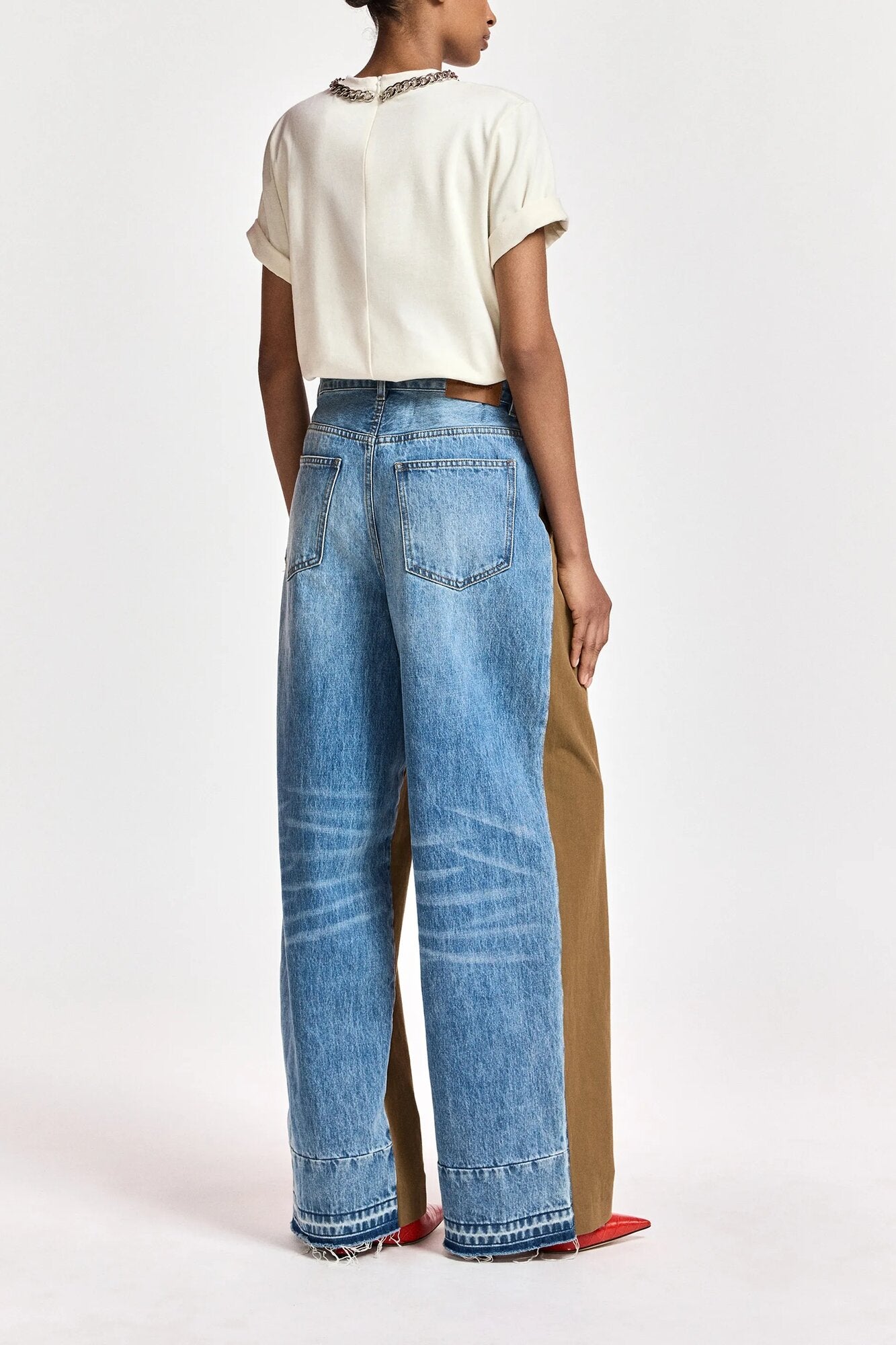 Krisp Fabric Mix jeans – Combo1 camel club
