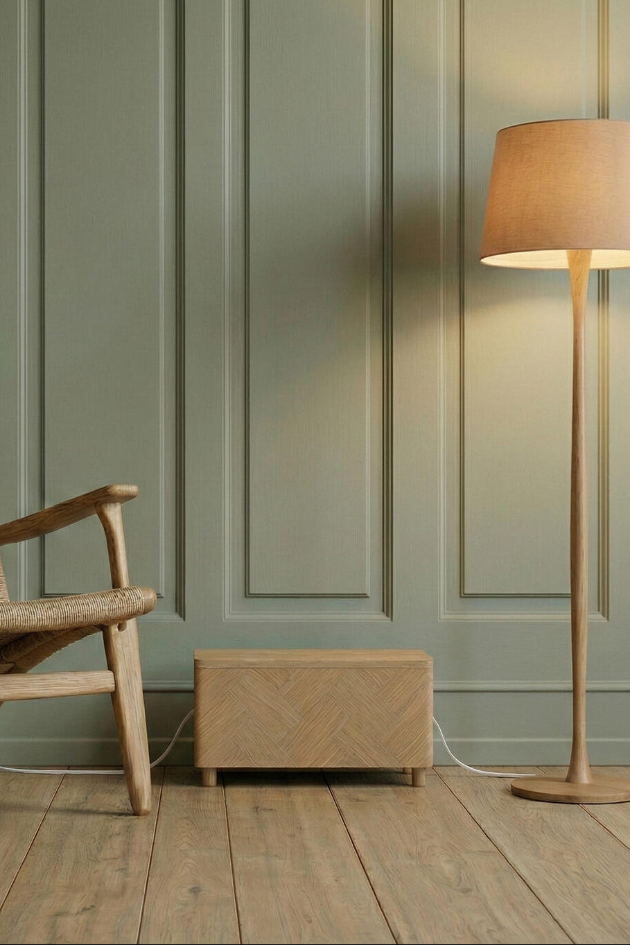 Herringbone kabelskjuler – Natural Oak