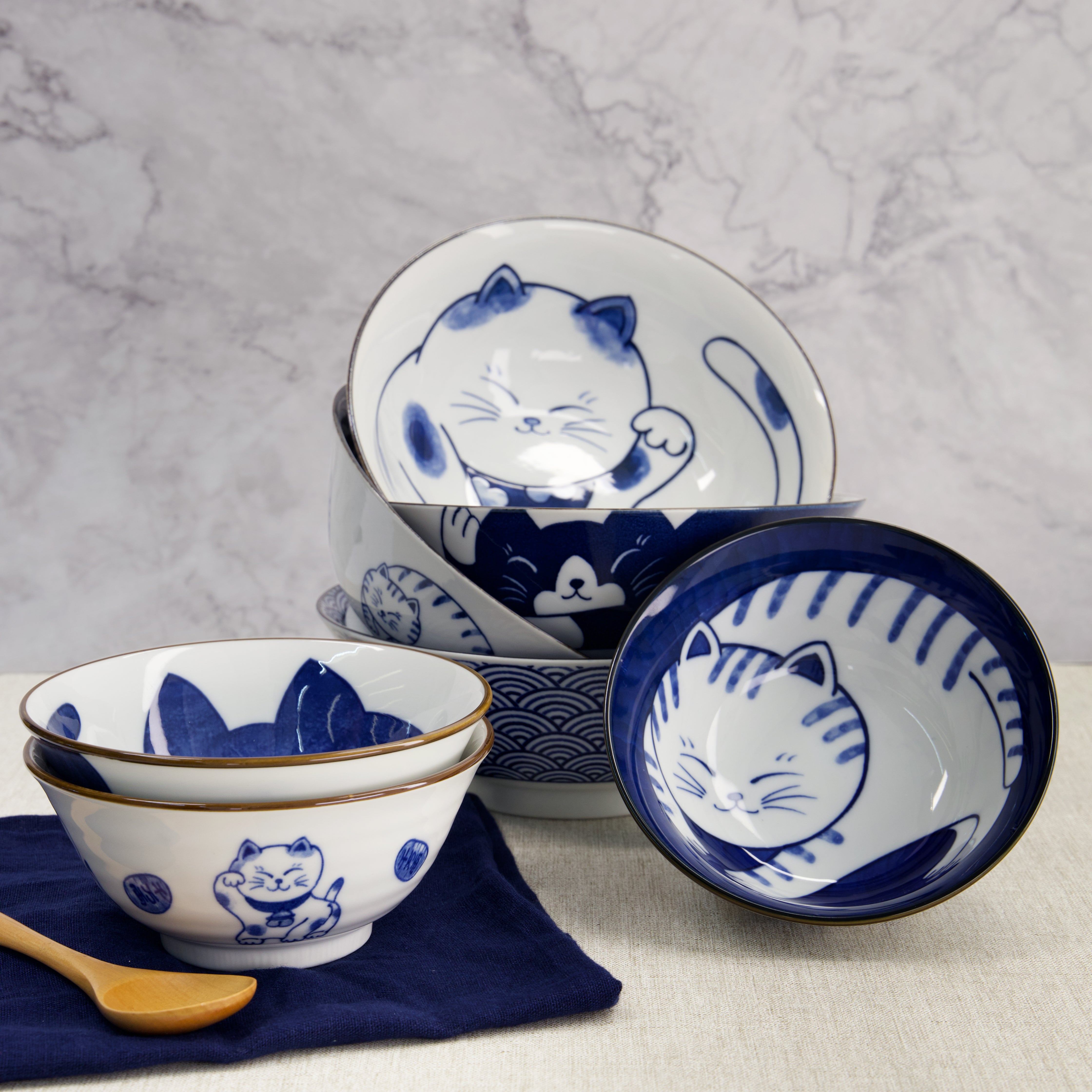 Cat Neko Kawaii ramenskål - Ø19,7 cm