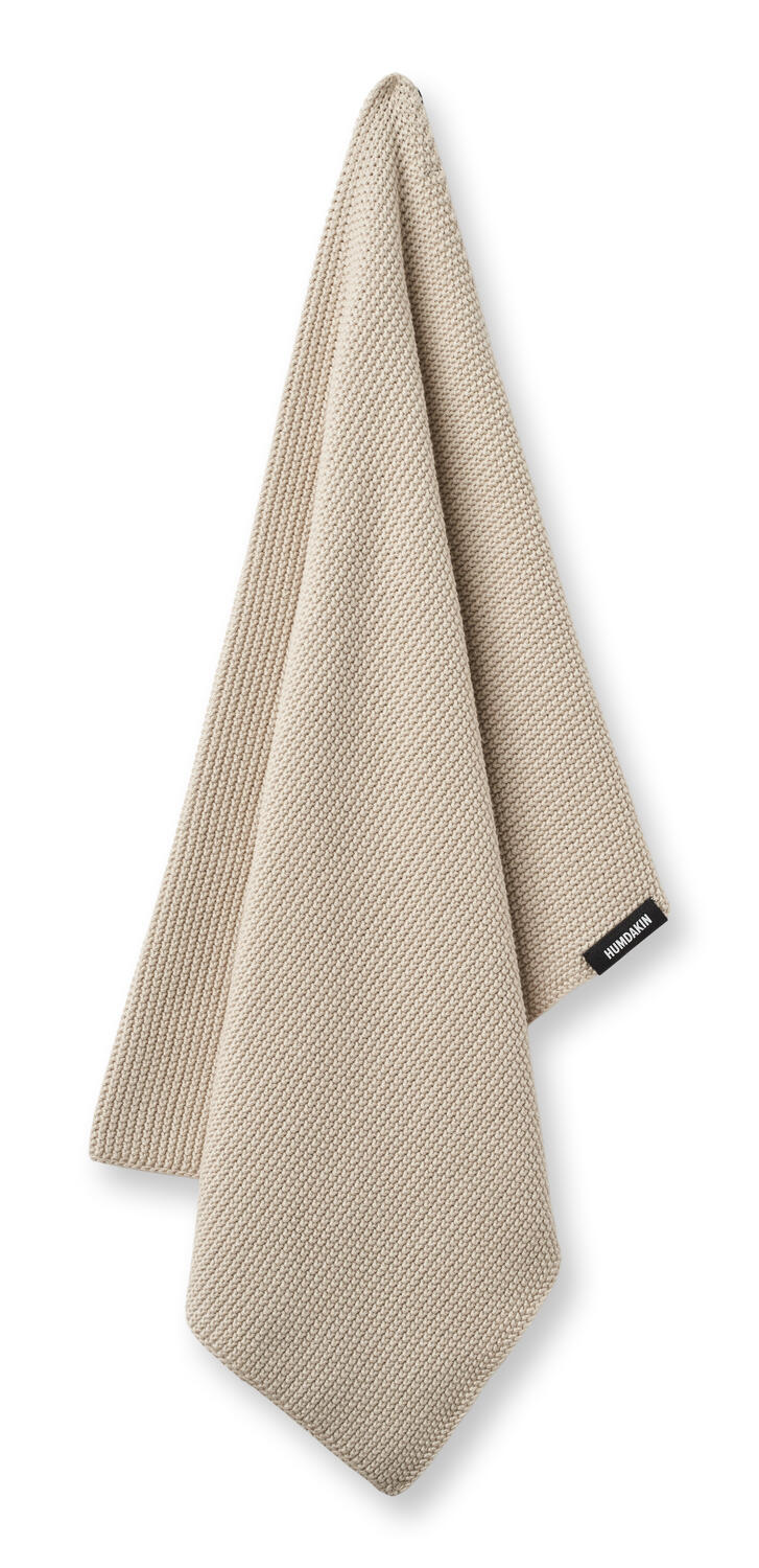 Strikket køkkenhåndklæde - Light Stone