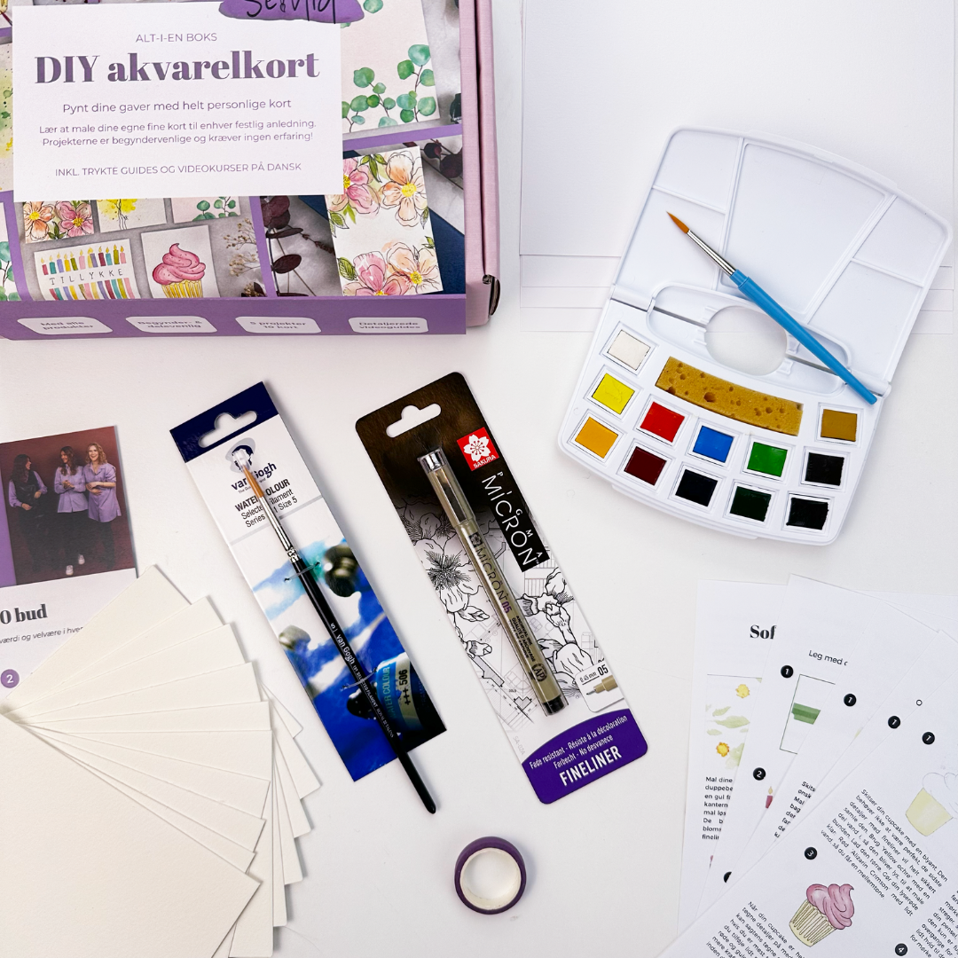 DIY Akvarelkort kit