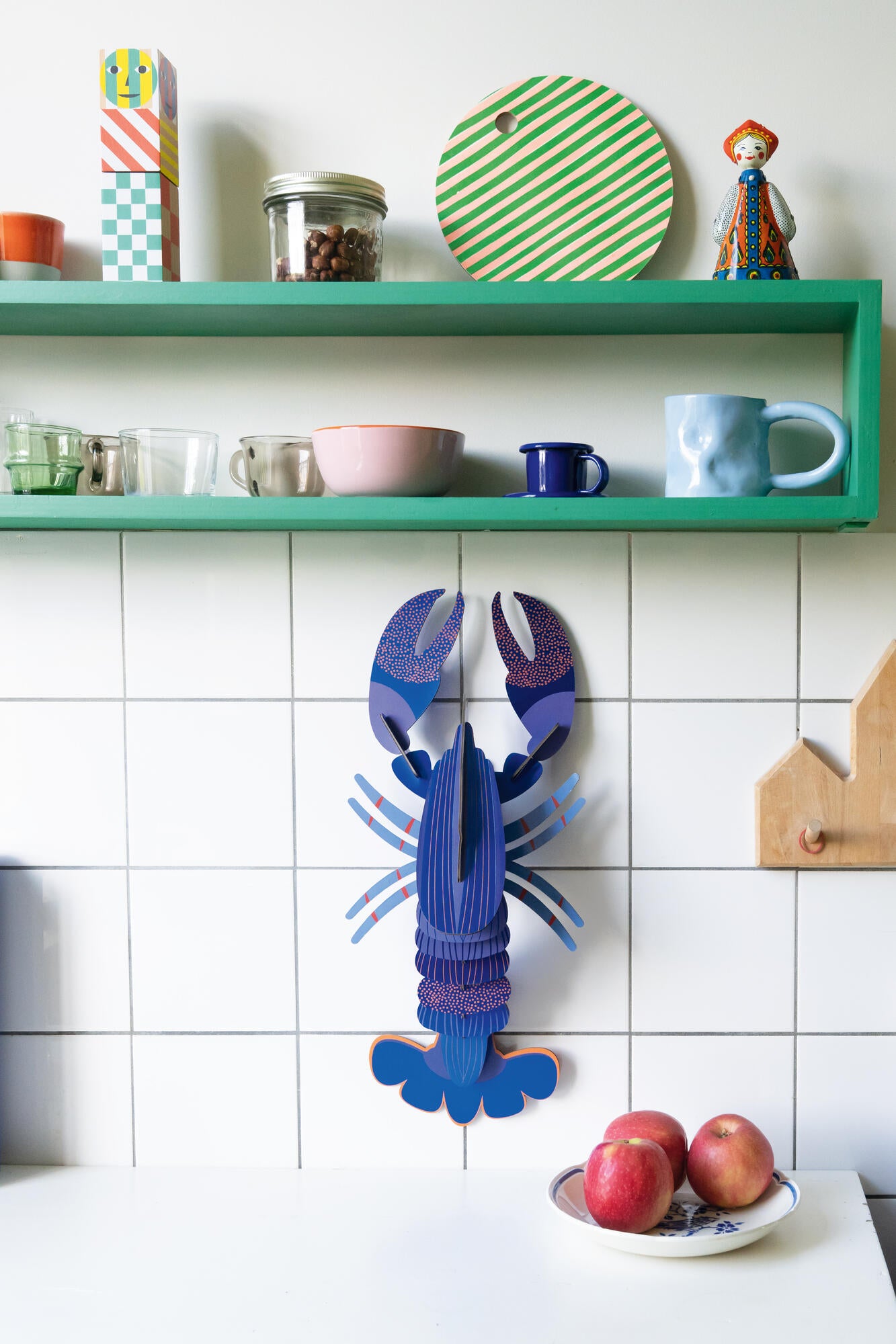 Lapis Lobster vægdekoration - blå
