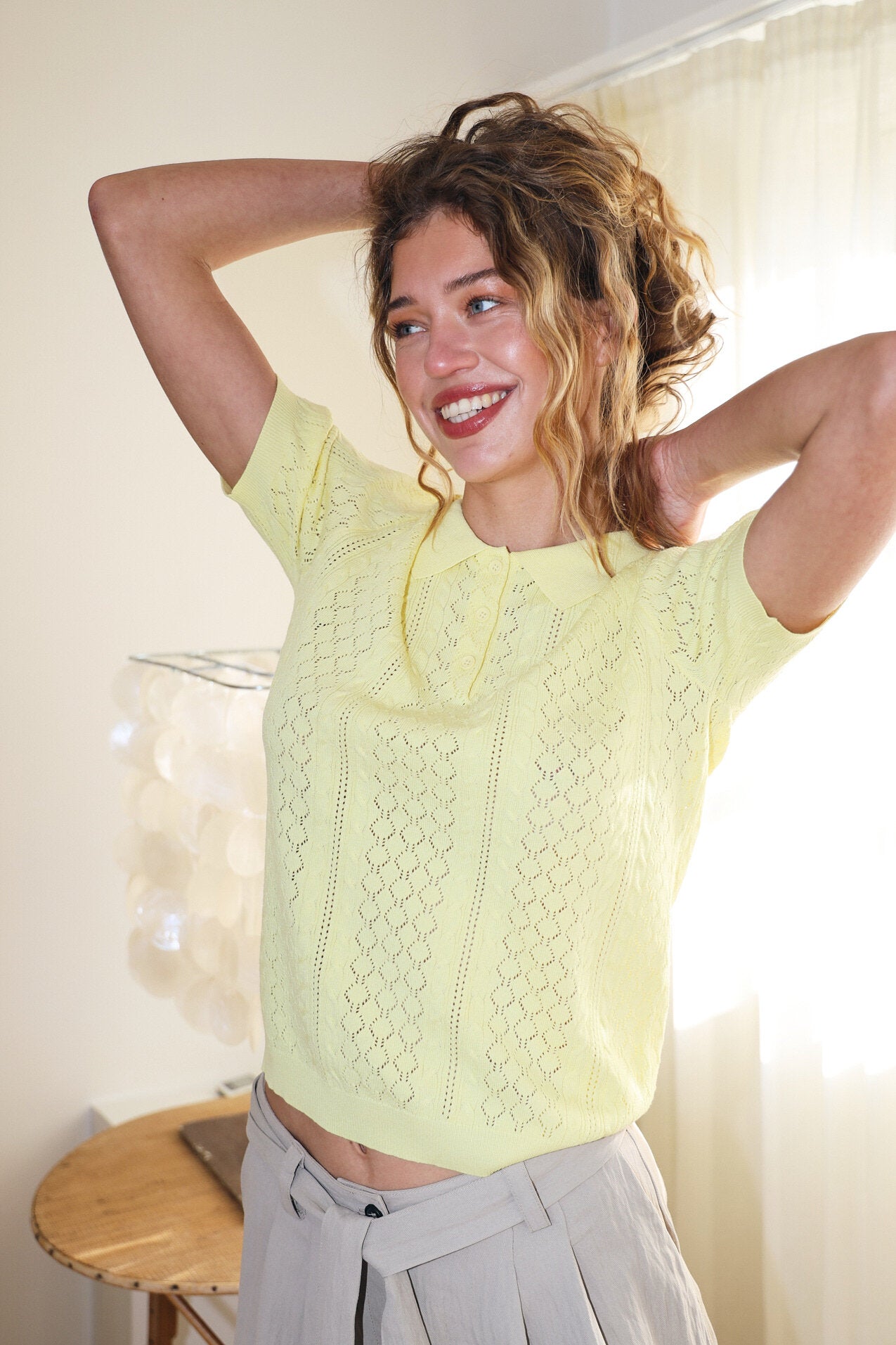 Alaia Polotrøje - 96 Neon Yellow