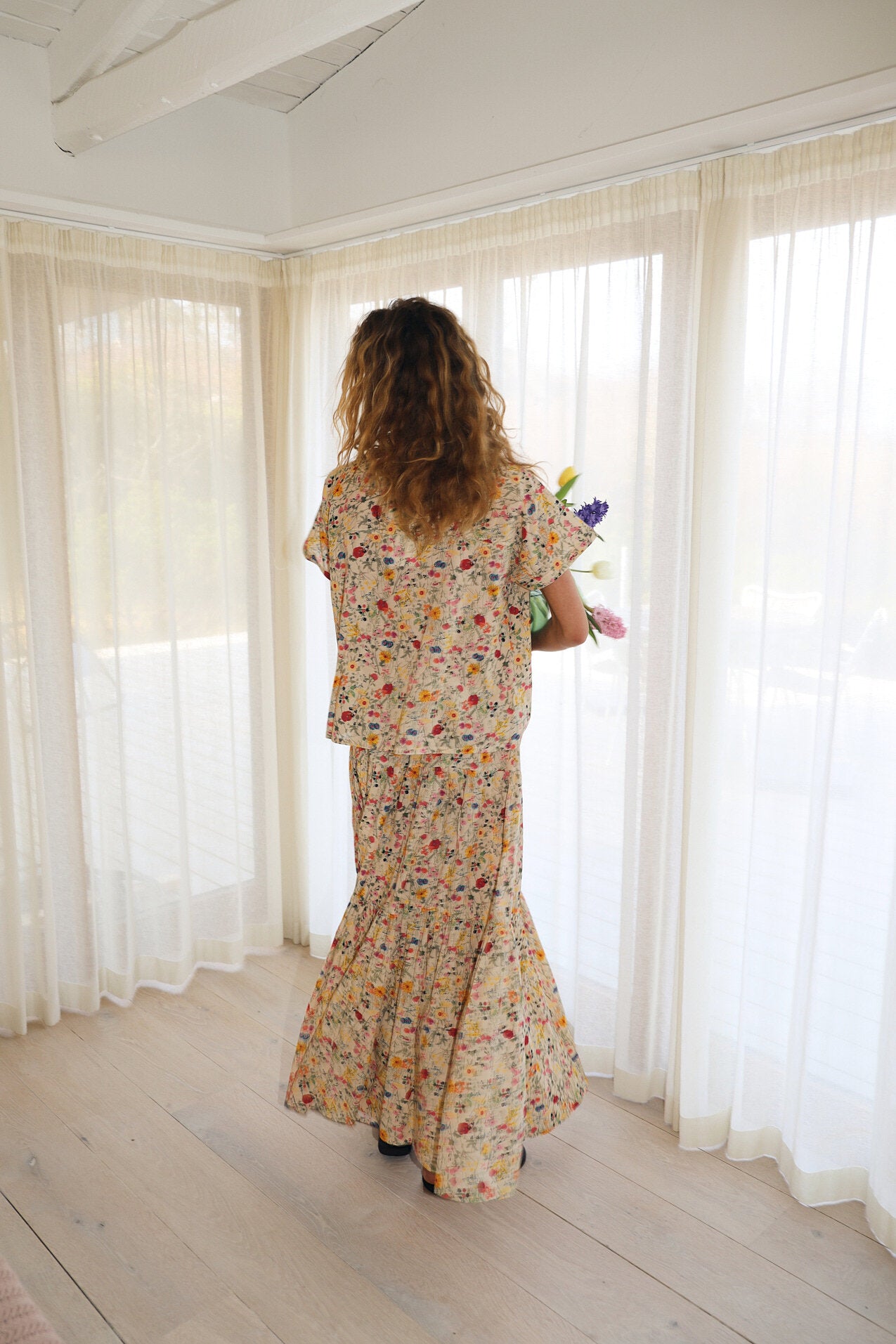 Mya kortærmet skjorte - 74 Flower Print