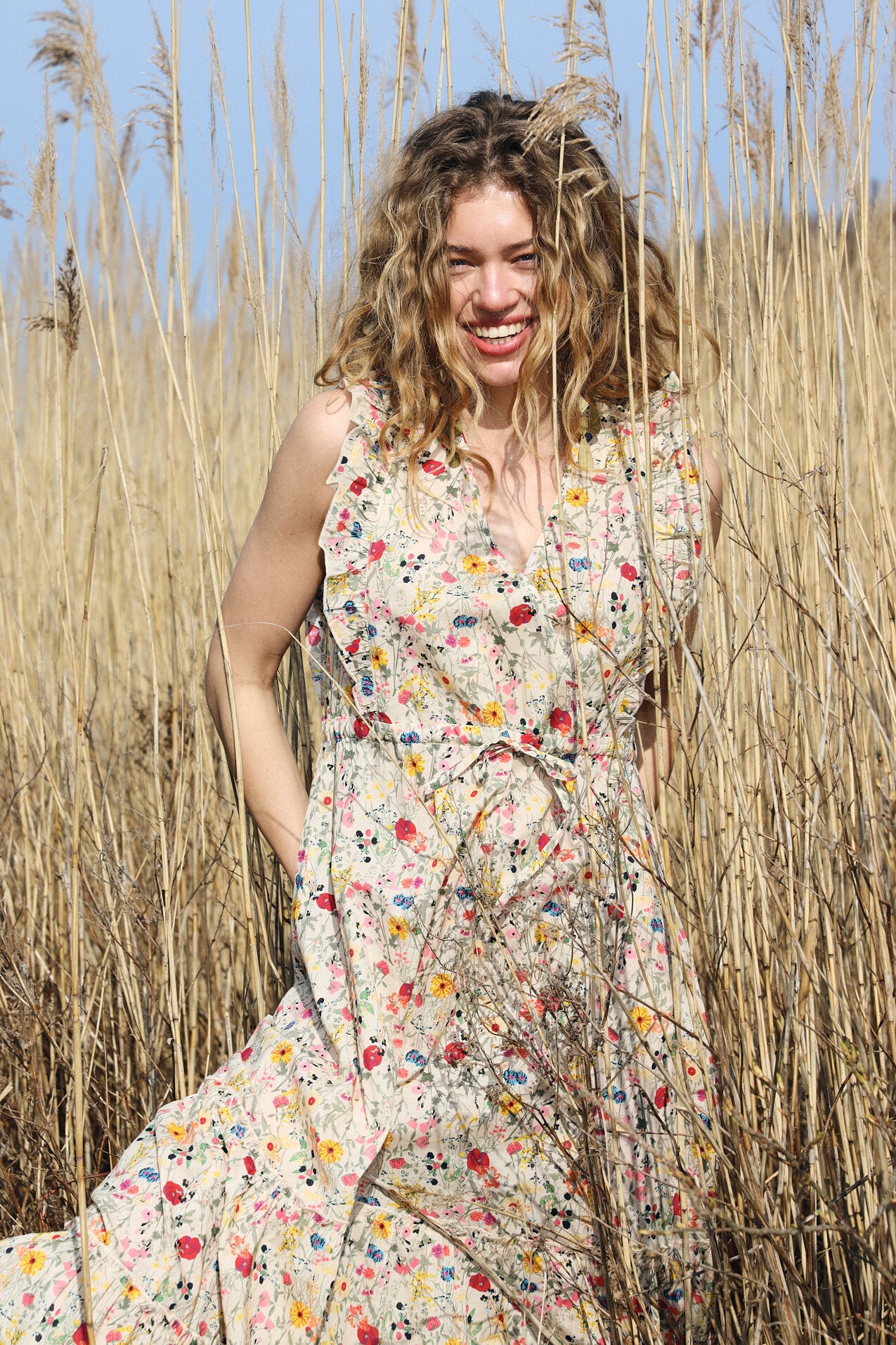 Samo Midikjole - 74 Flower Print