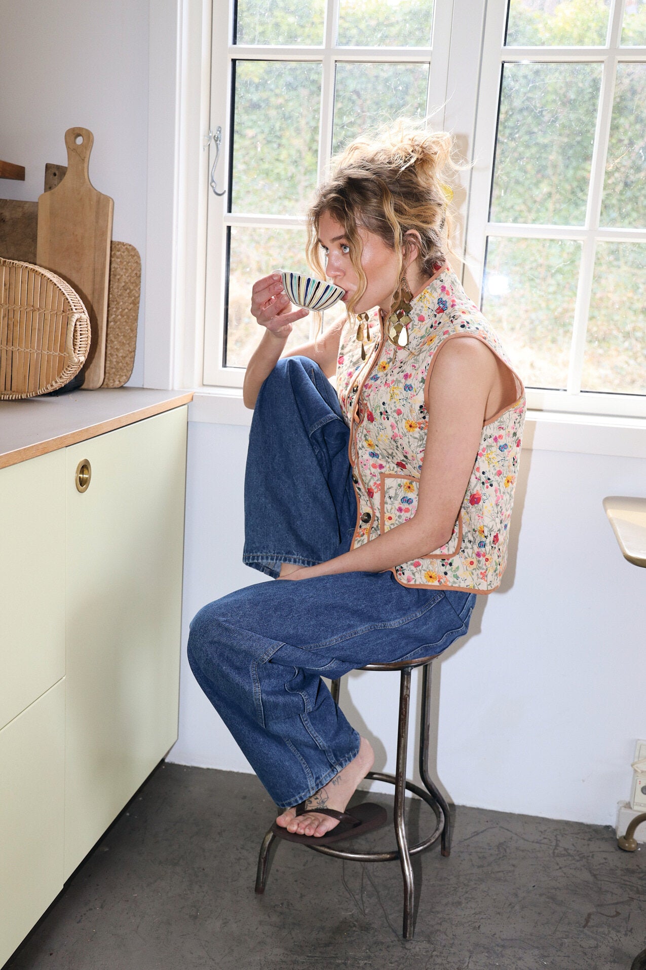 Cairo Quilted Vest - 74 Flower Print