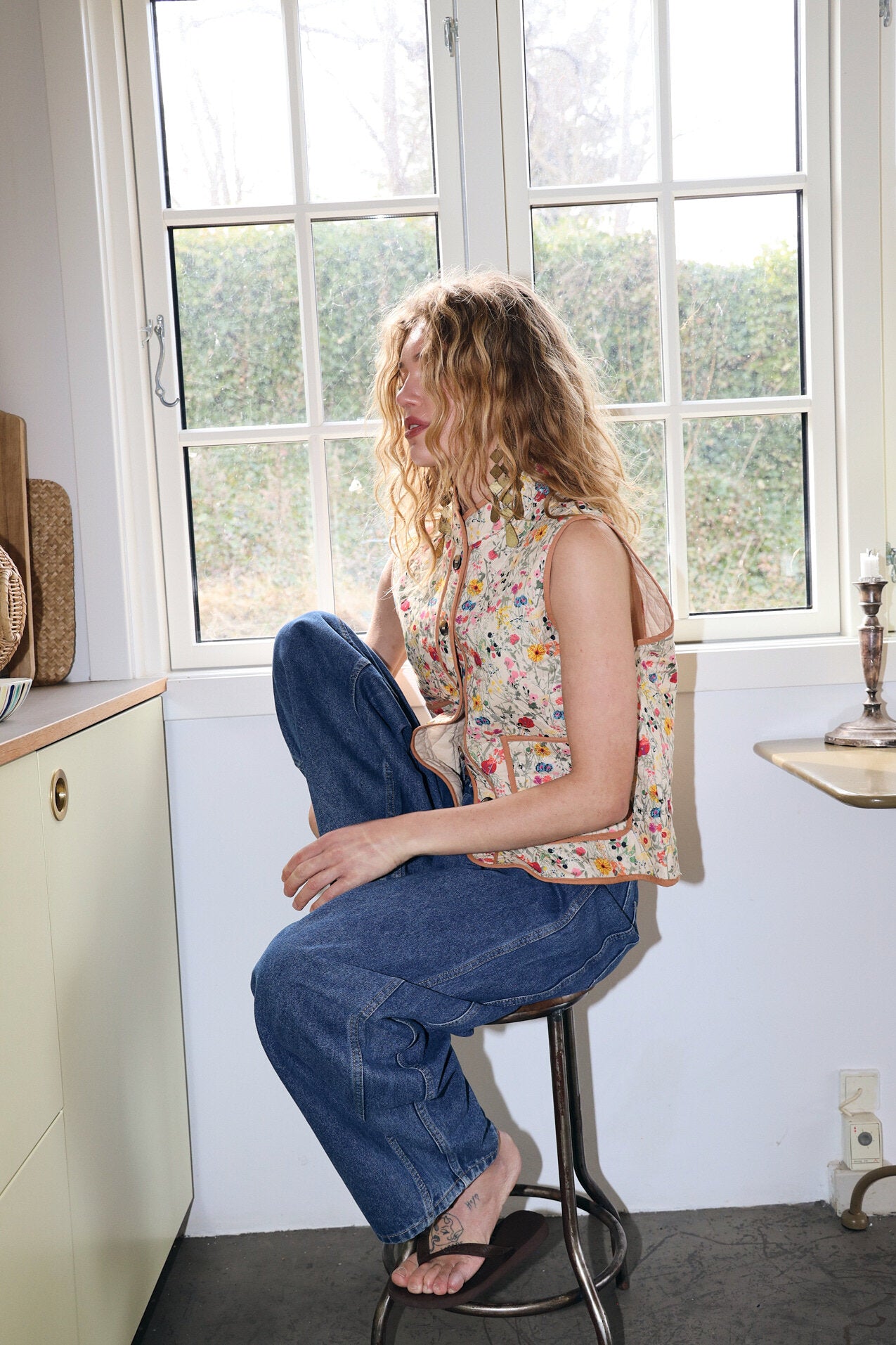 Cairo Quilted Vest - 74 Flower Print