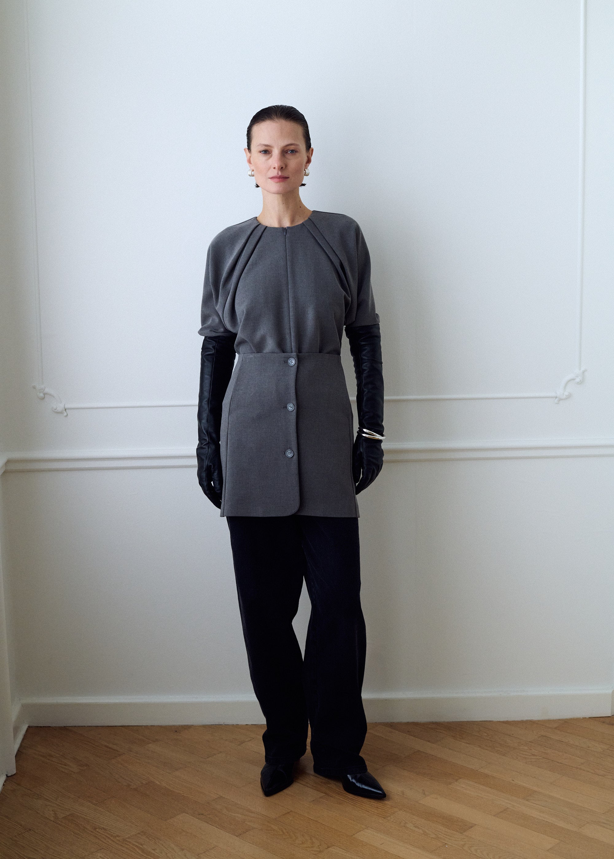 Genna kort nederdel - 057 Dark Grey