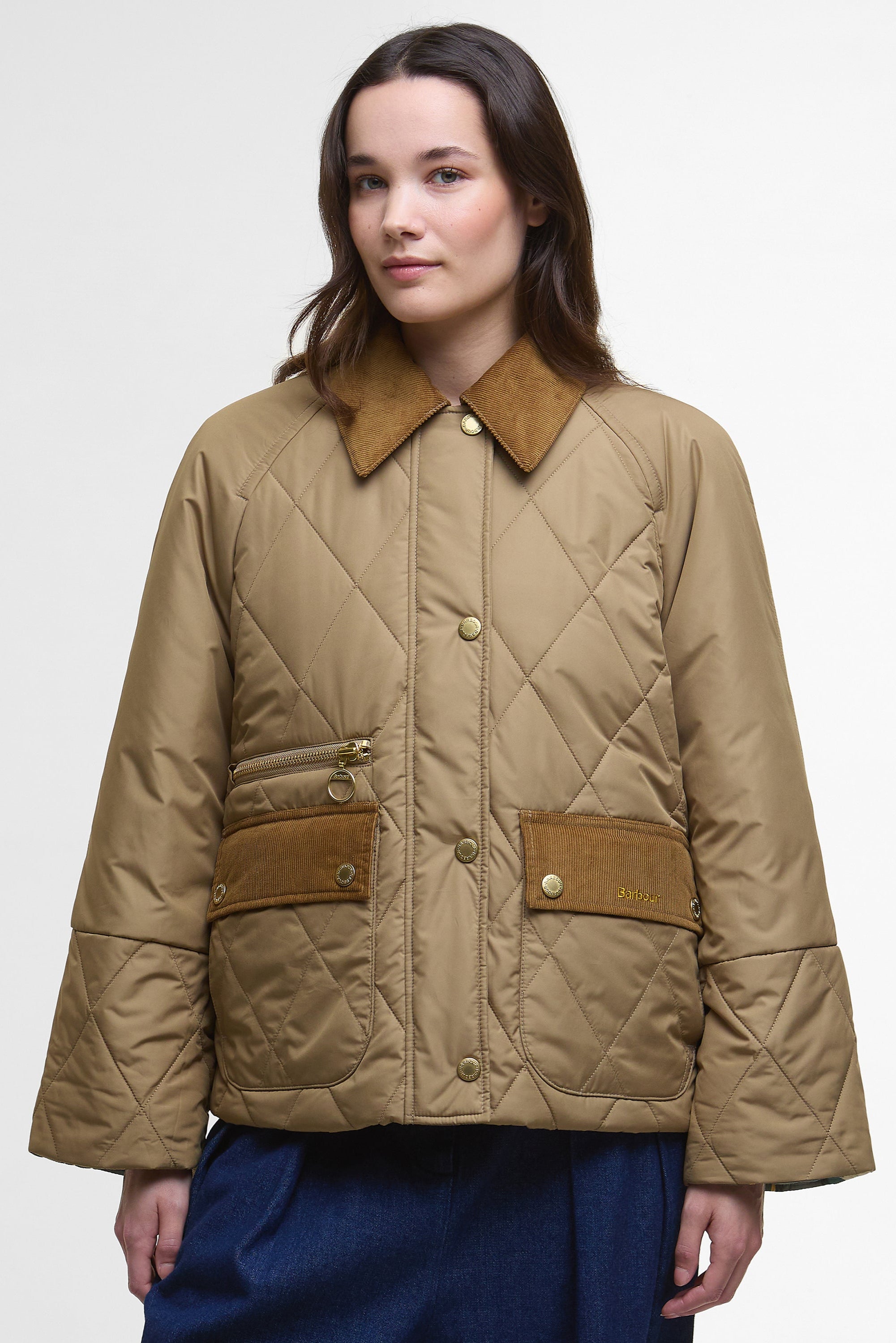 Martha Quilted jakke - Military Brown