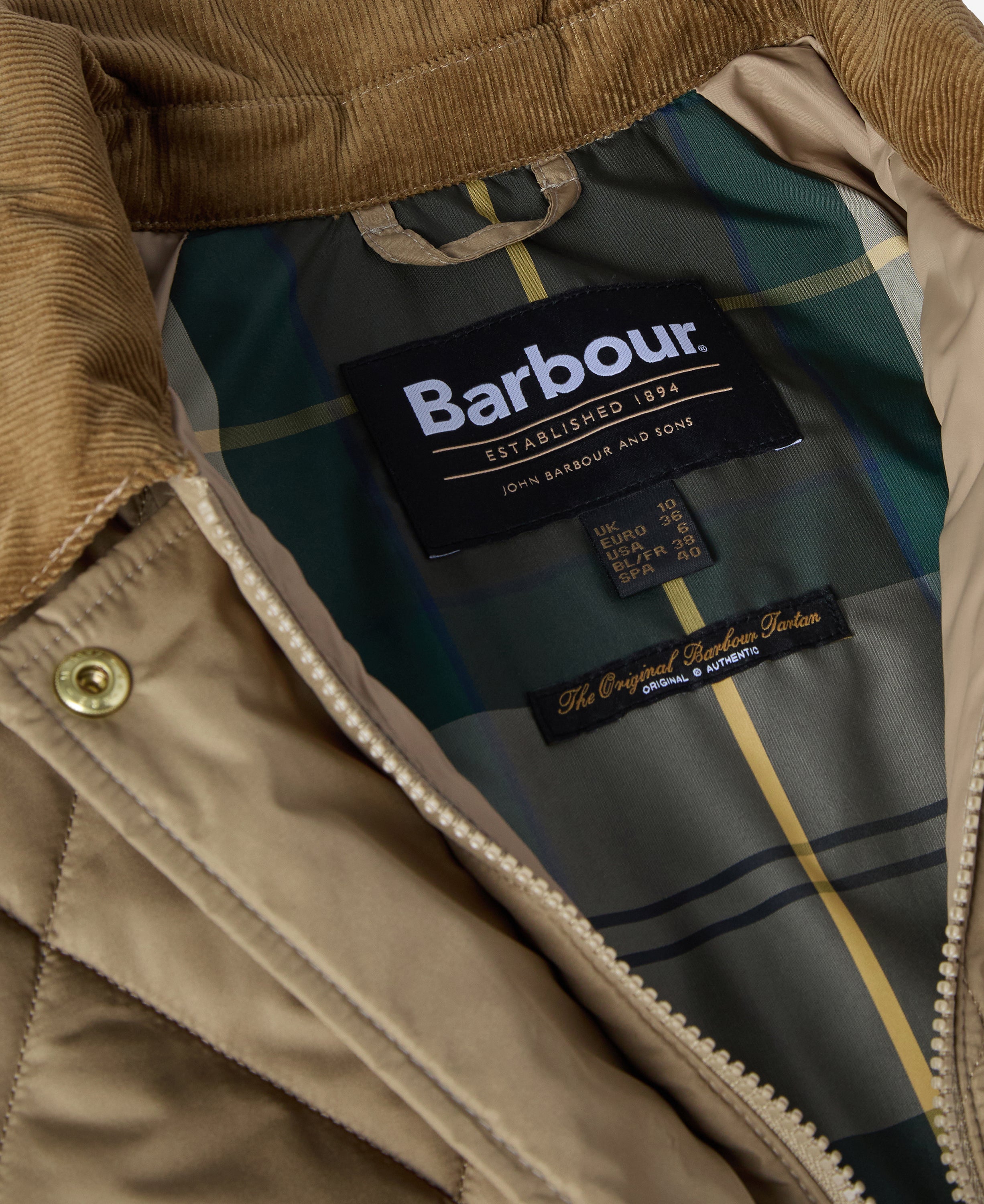 Martha Quilted jakke - Military Brown