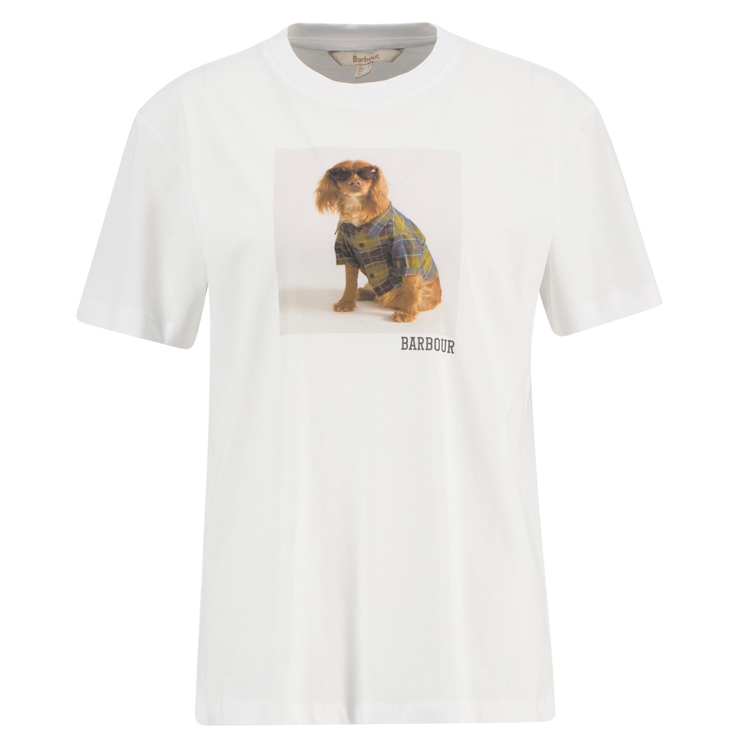 Marine t-shirt - hvid