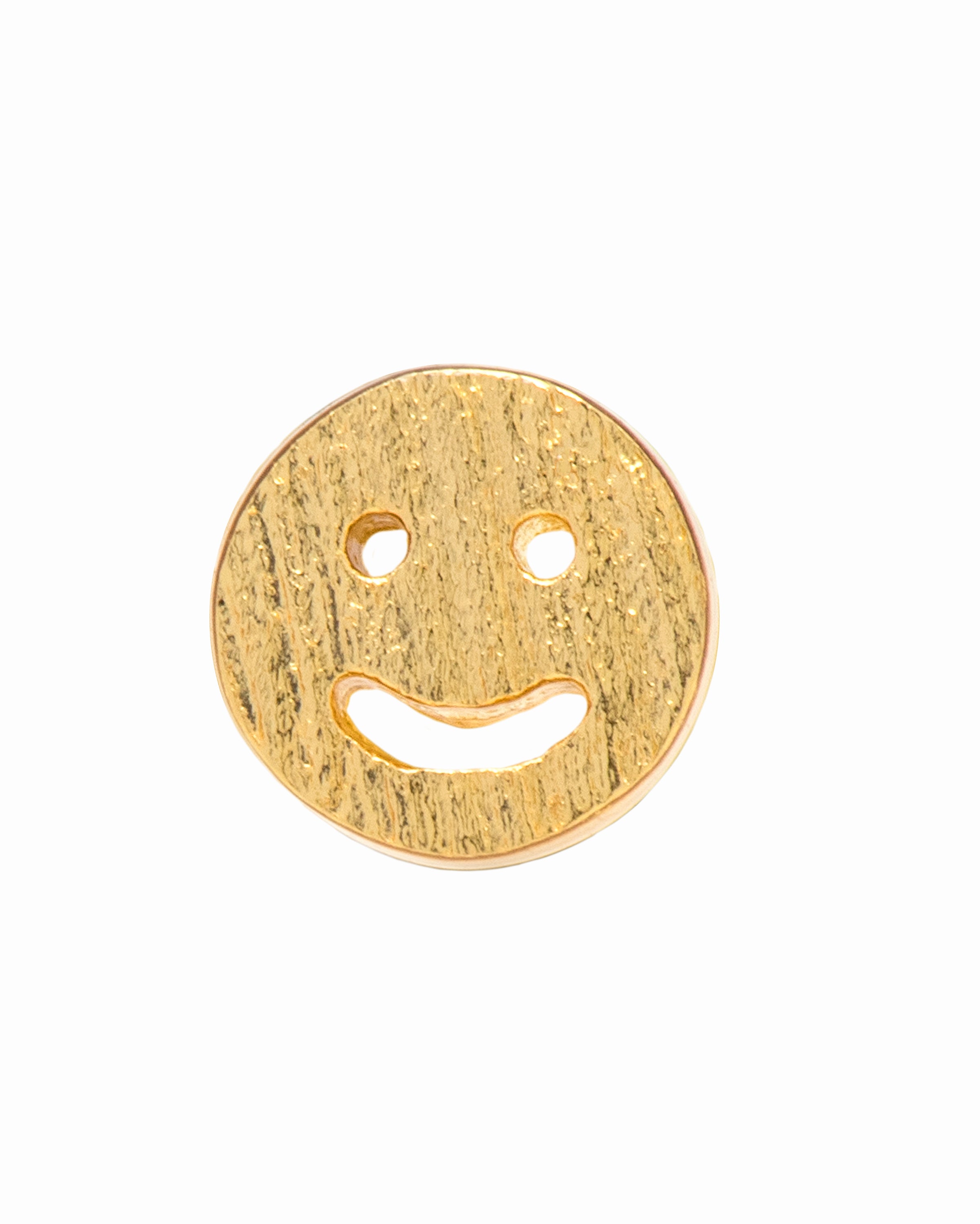 Smiley ørestikker, forgyldt - 1 stk.