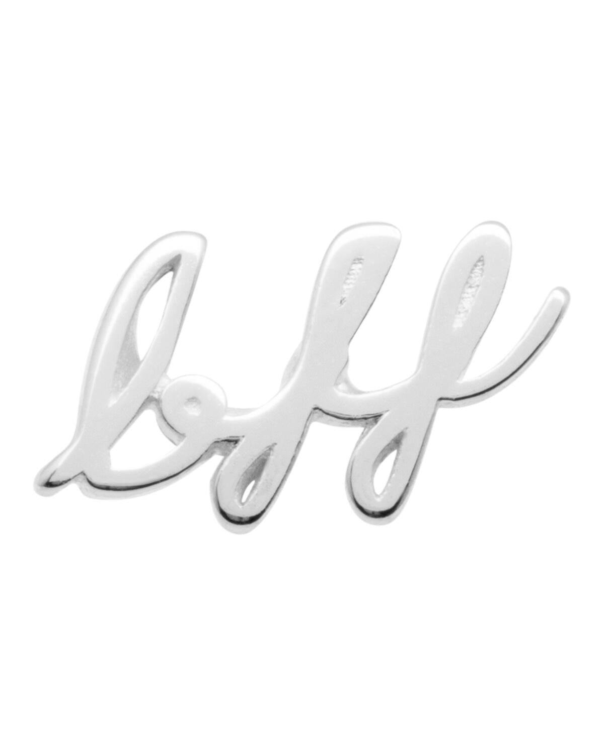 For My Bff earring 1 pcs - silver