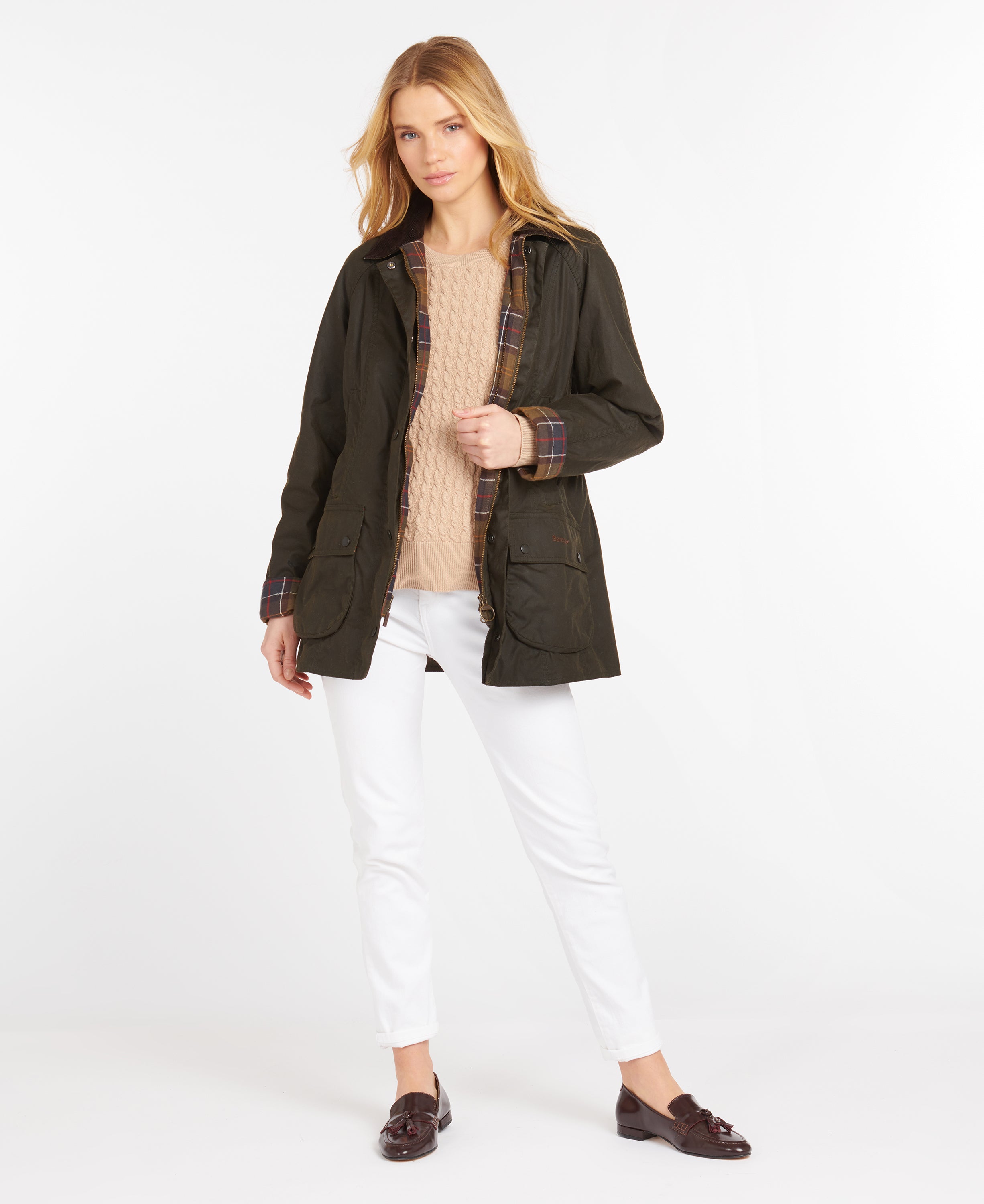 Classic Beadnell Wax jakke - Olive