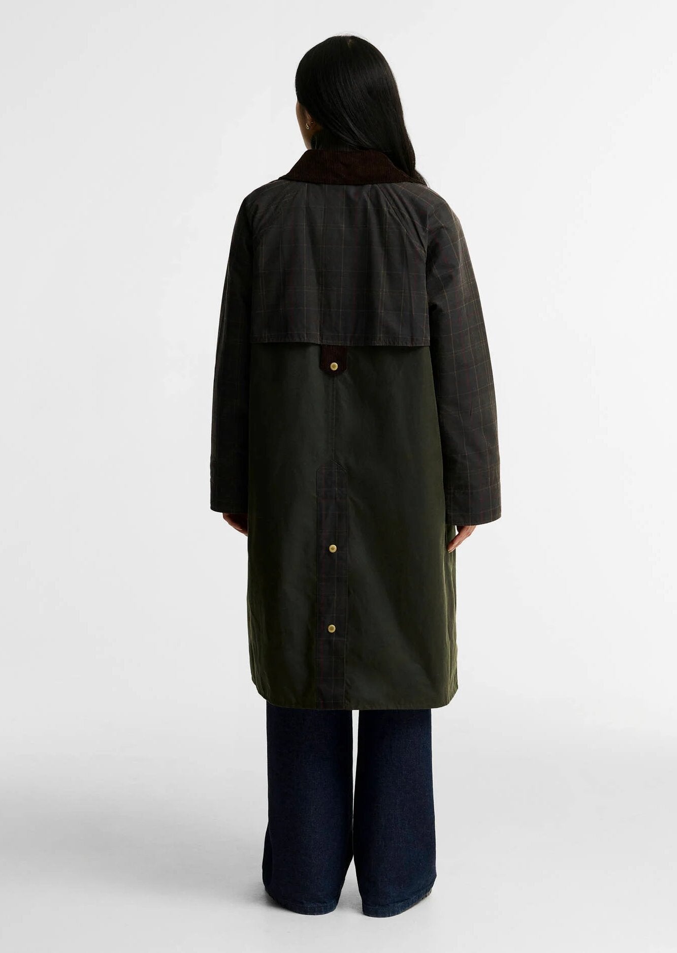 Check kirklees wax frakke – Olive