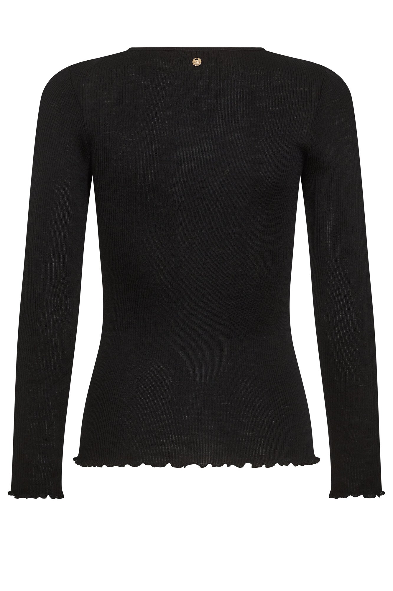 Elaine O-LS Seamless langærmet t-shirt - sort