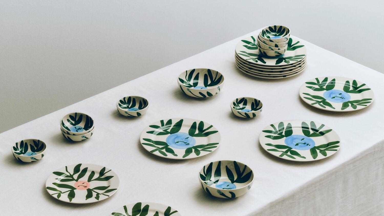 x Emma Kohlmann Moon Face Vine tallerken - Ø28,5 cm.