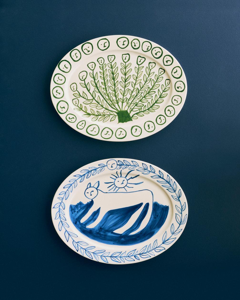 x Emma Kohlmann Charlotte Oval fad - L36,5 cm.