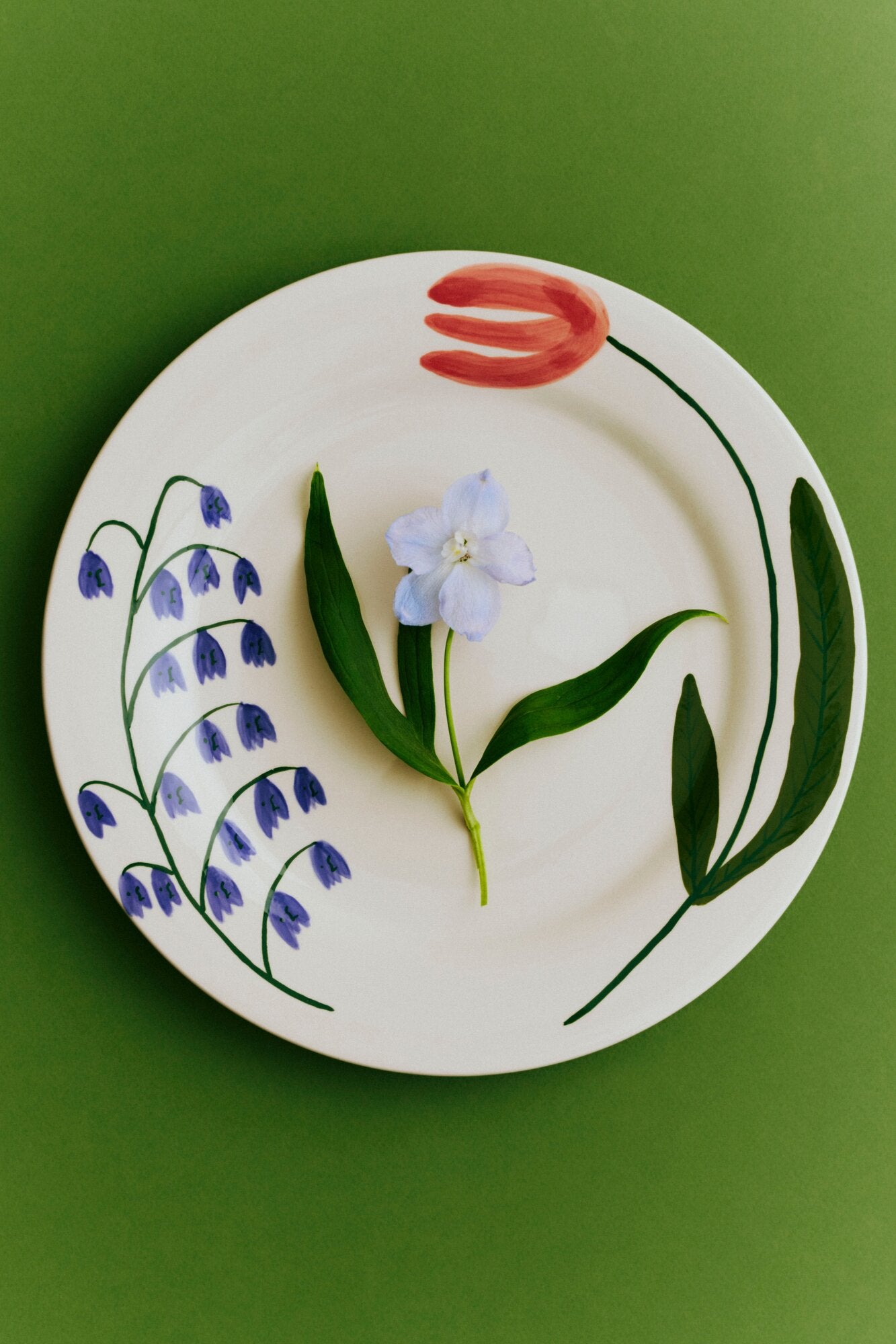 x Emma Kohlmann La Pittura tallerken, Ø24 cm.- Wild flower klokkeblomst
