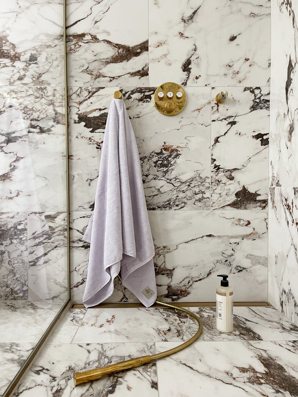 Solid håndklæde - Lavendel Blush