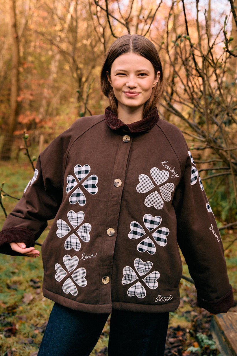 Lillibeth Overgangsjakke - Checked Brown