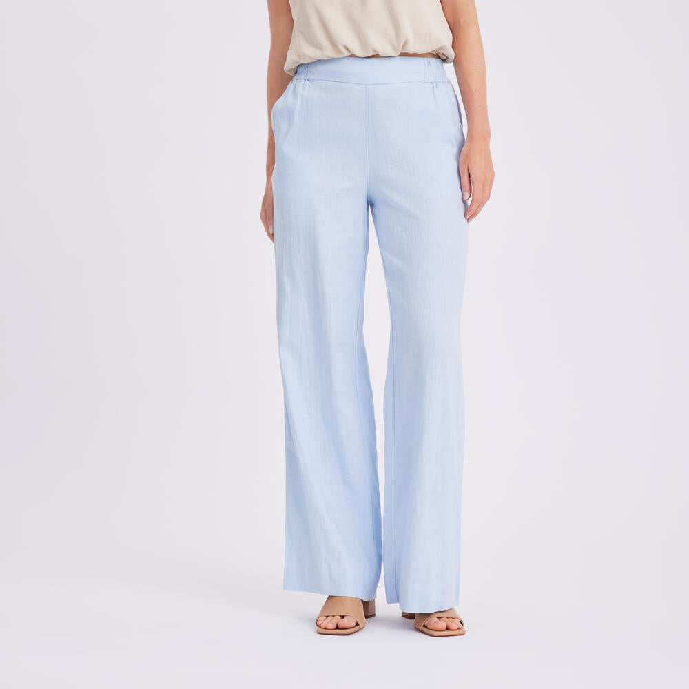 Linea Long hørbukser - Sky Blue
