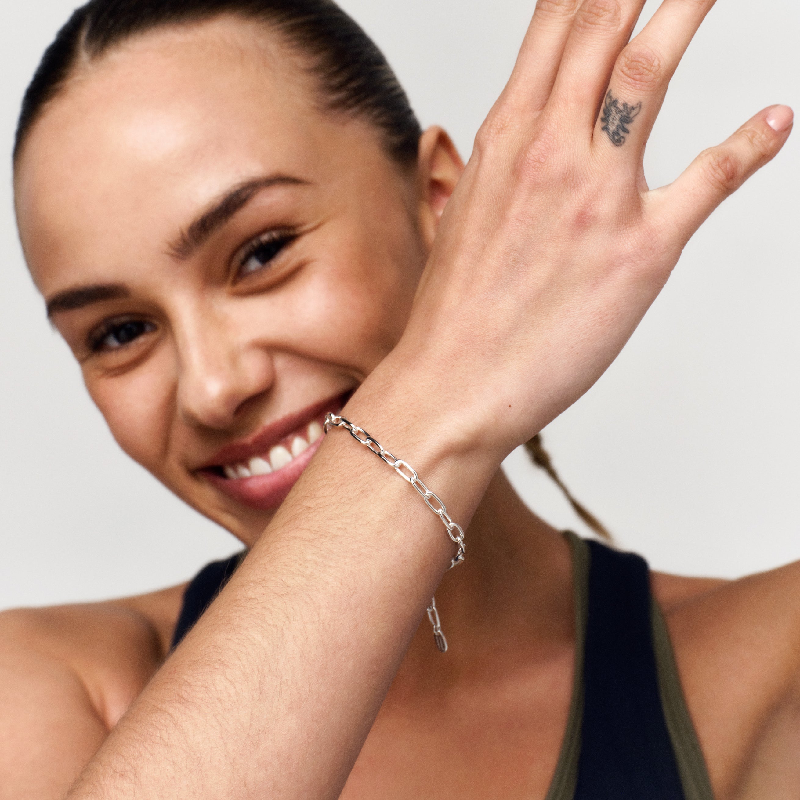 Link Puffer armbånd - sølv