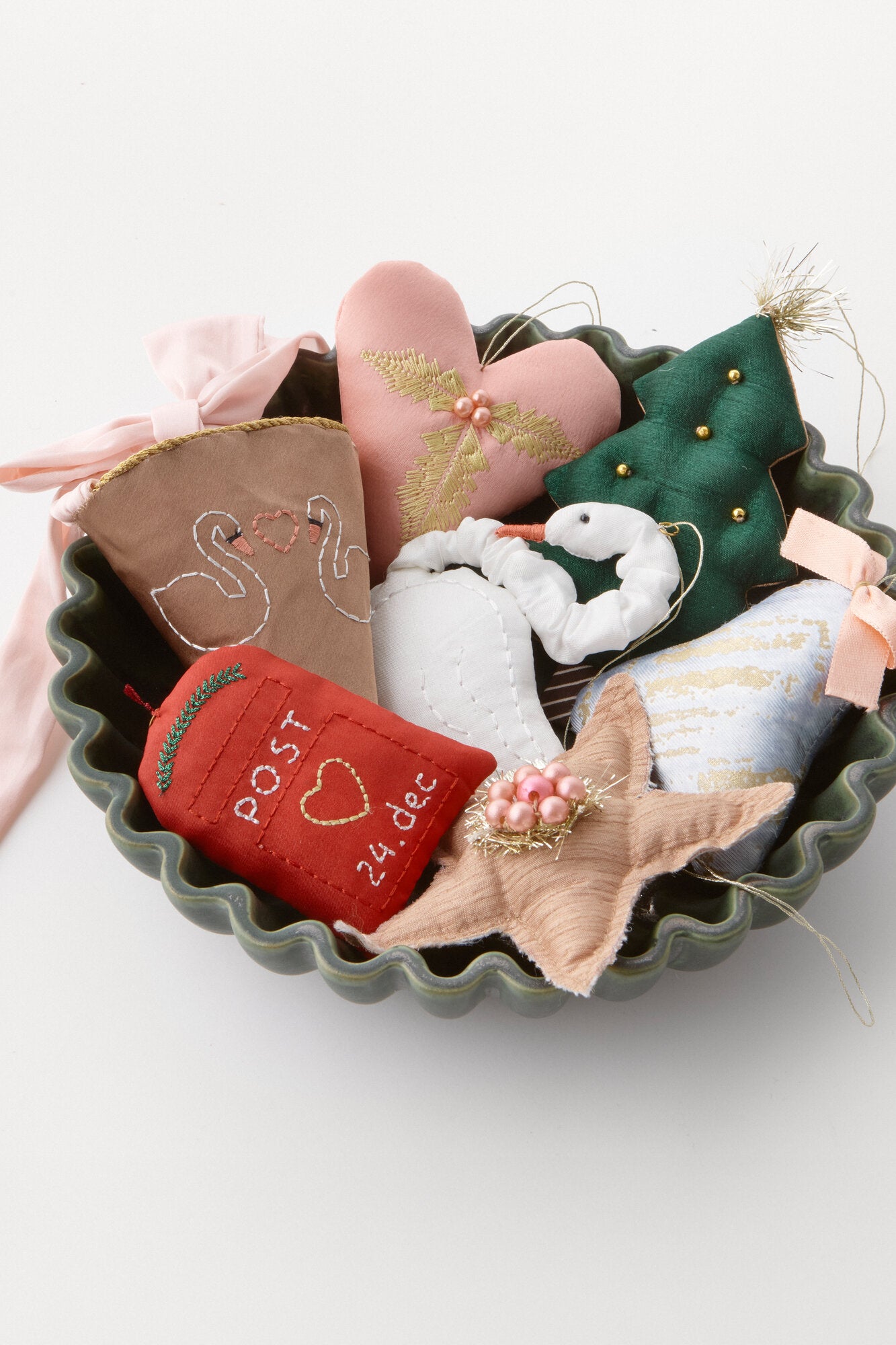 x Lisbeth Beck kræmmerhus juleophæng - rosa