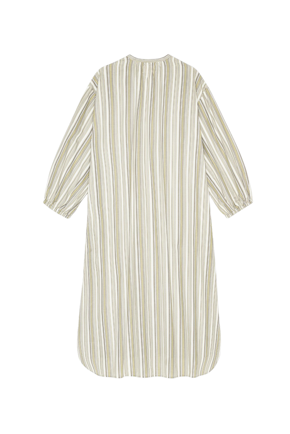 Lola skjortekjole - Olive Gray Stripe