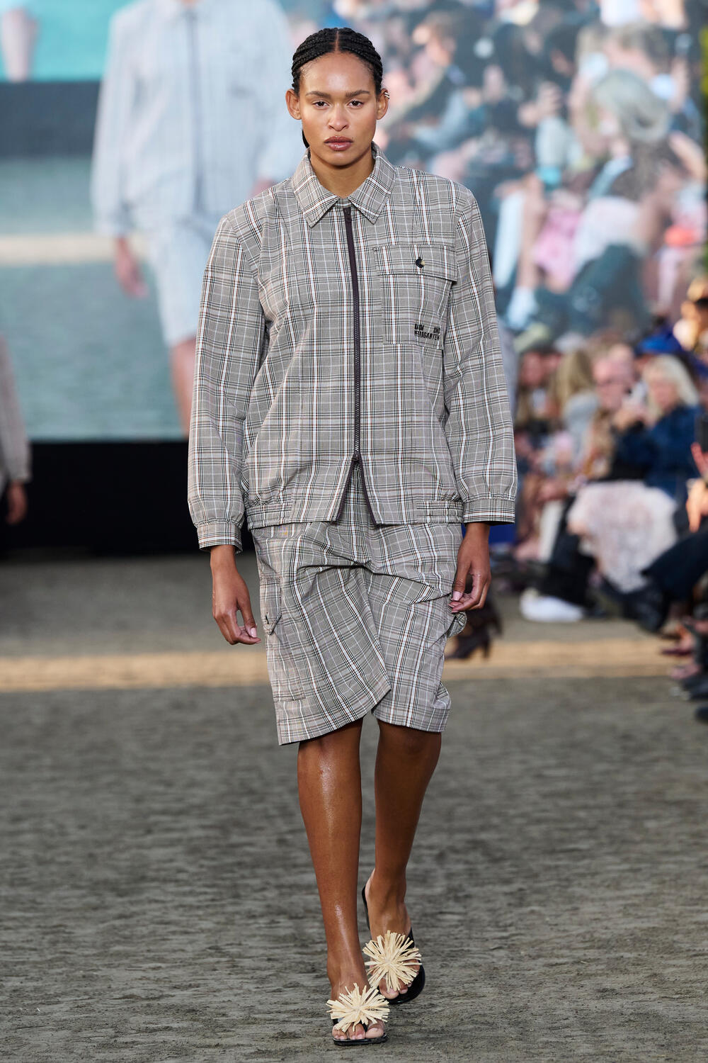 Beline jakke - Brown Mini Check