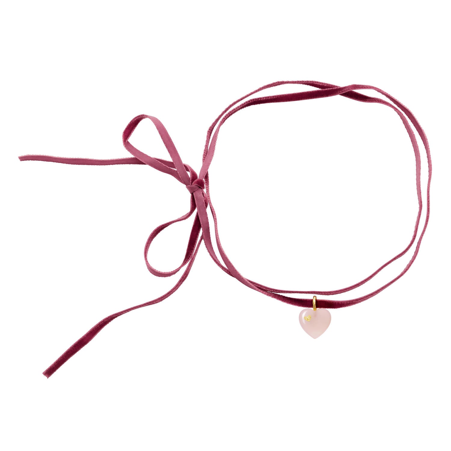 Love Choker halskæde - Pink Chalcedony