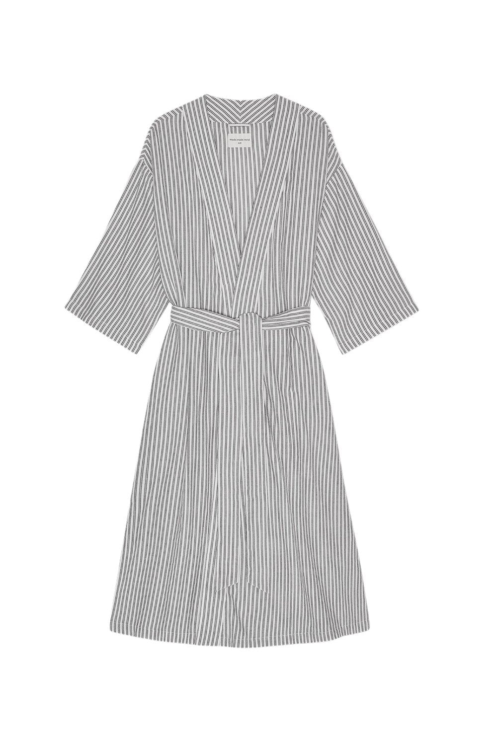 Lune flannel morgenkåbe - ecru/moonless night