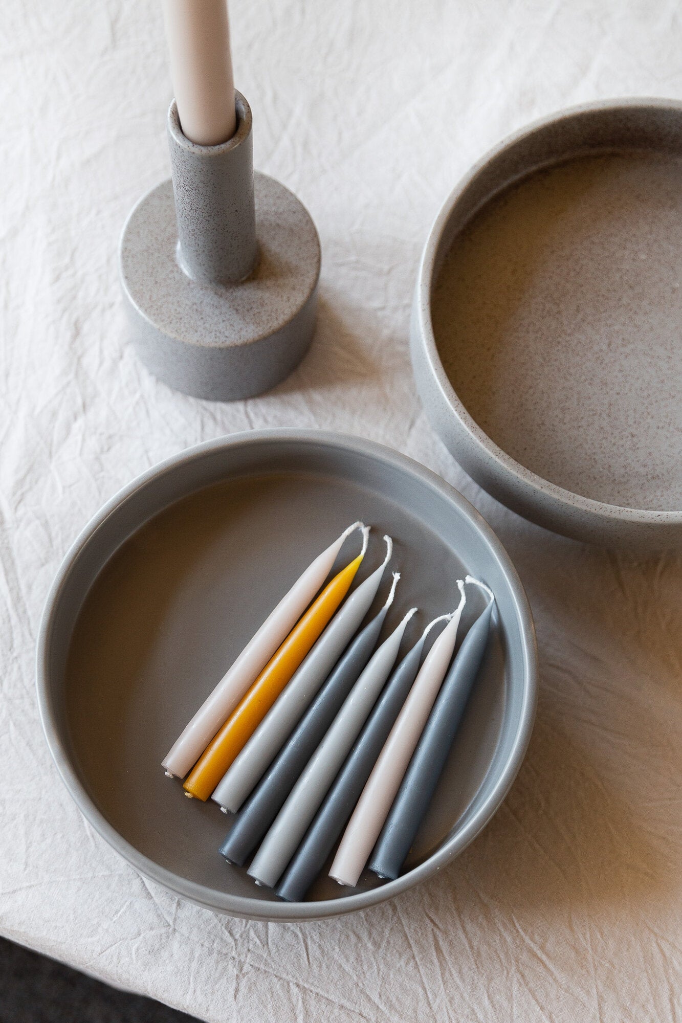 Dyppede kertelys, off white - 12 stk.