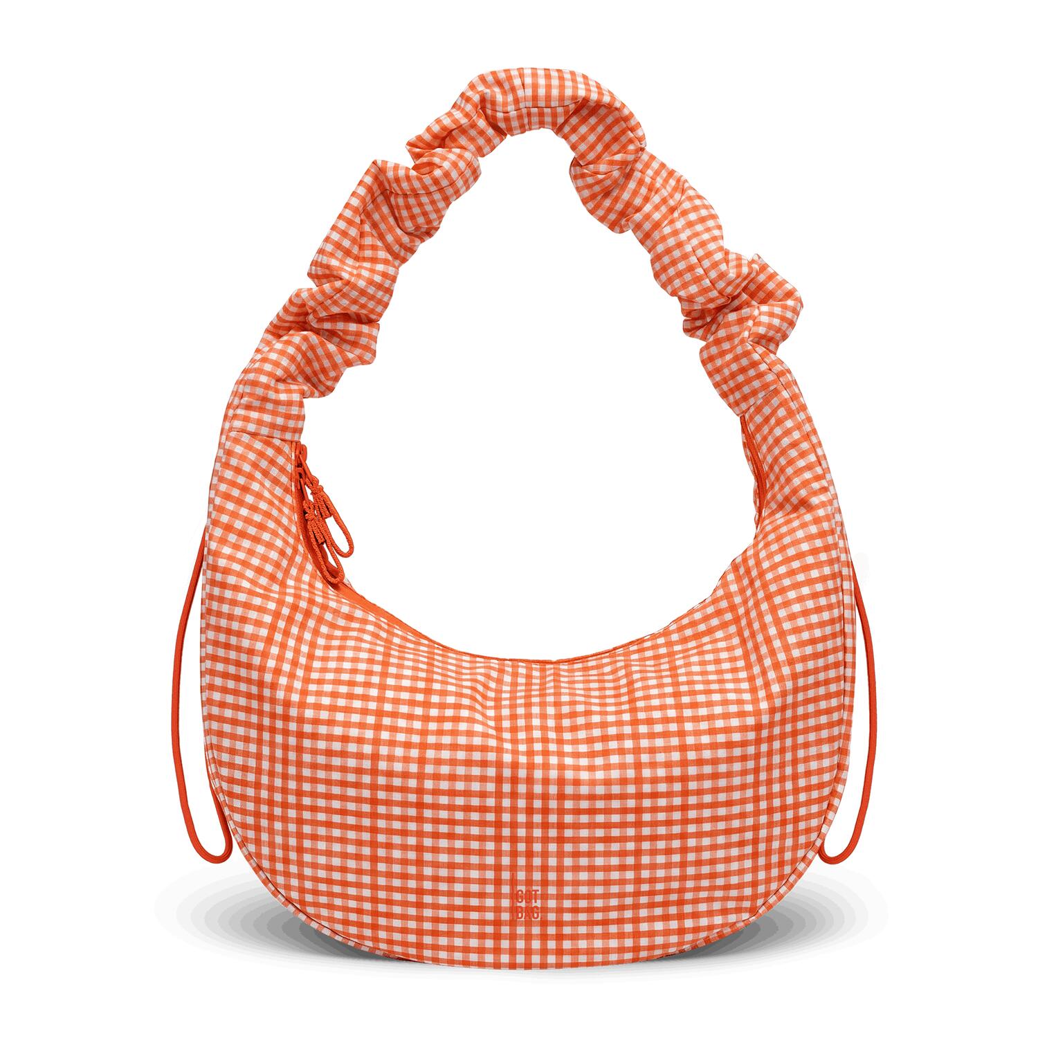 Moon Ruffle taske - Vichy Hot Coral