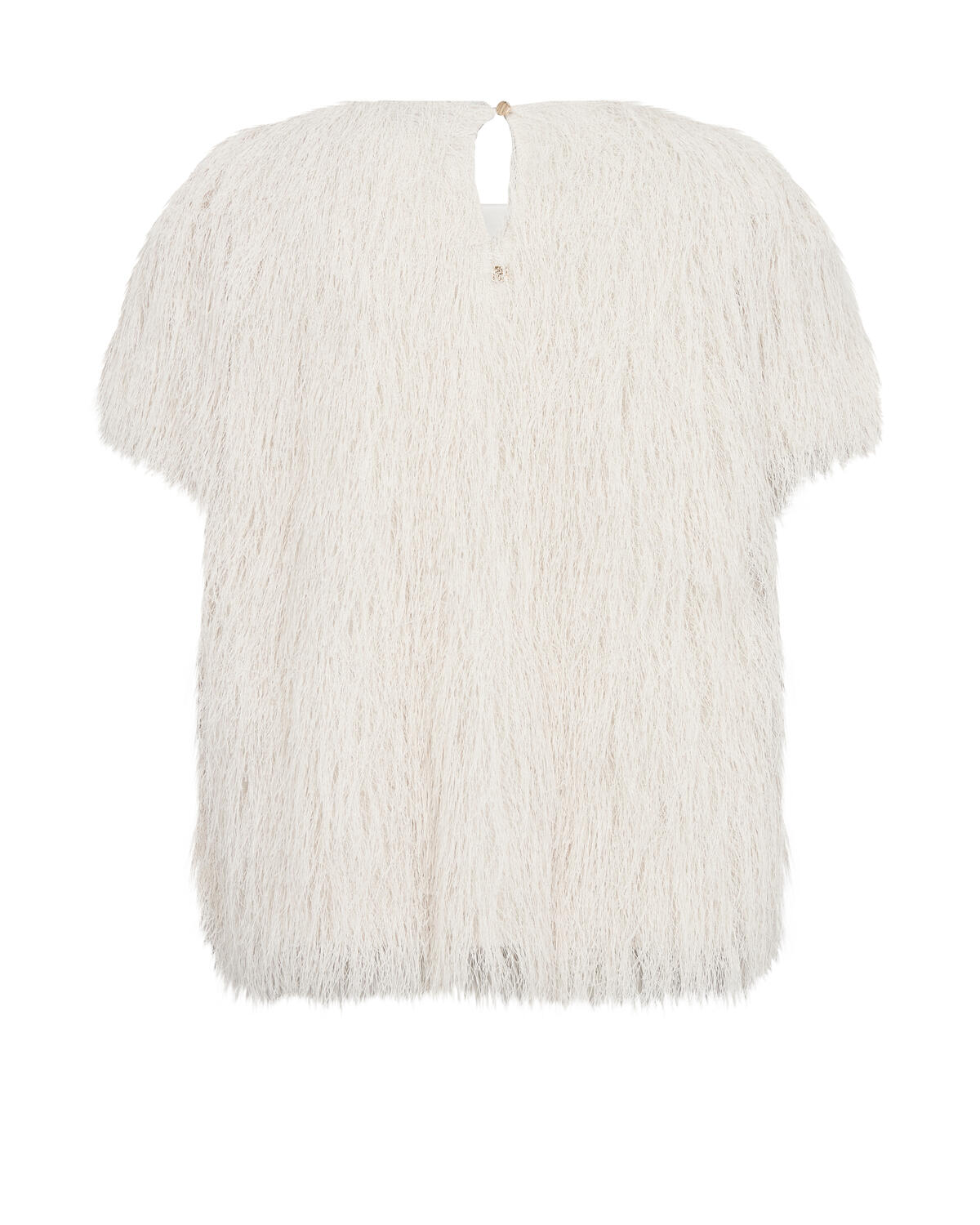 Brim Faux Fur t-shirt – Ecru