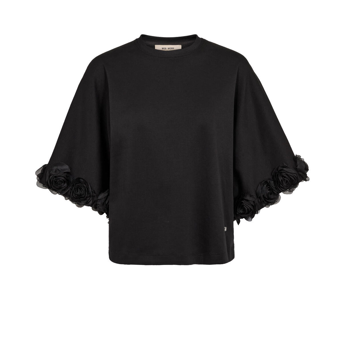 Rosette kortærmet t-shirt – sort