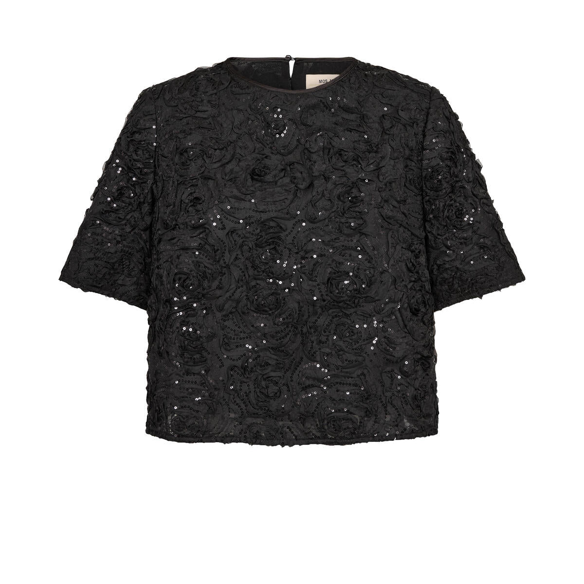 Reya Sequins Back glimmertop – sort