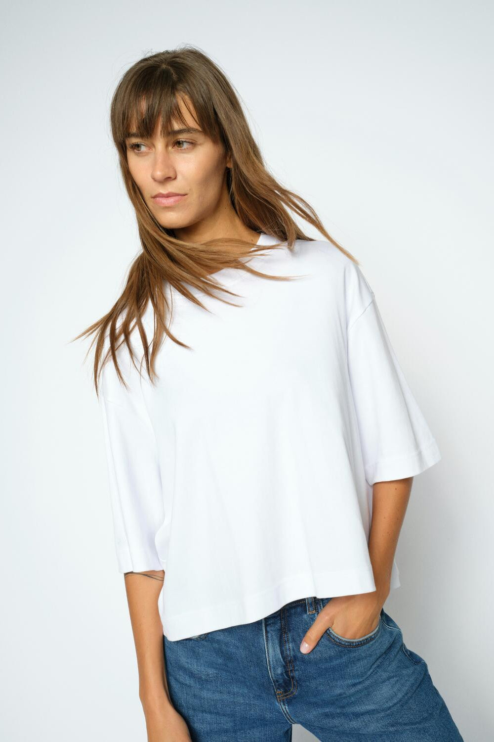 Natalie Boxy kortærmet t-shirt - hvid