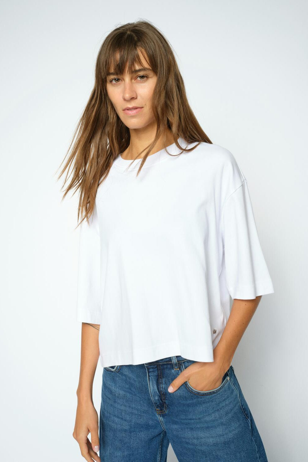 Natalie Boxy kortærmet t-shirt - hvid