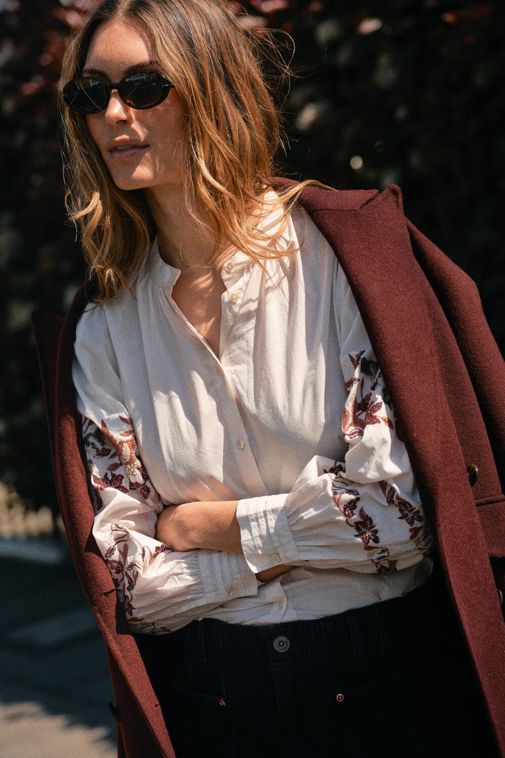 Notto Embroid skjorte - Ecru