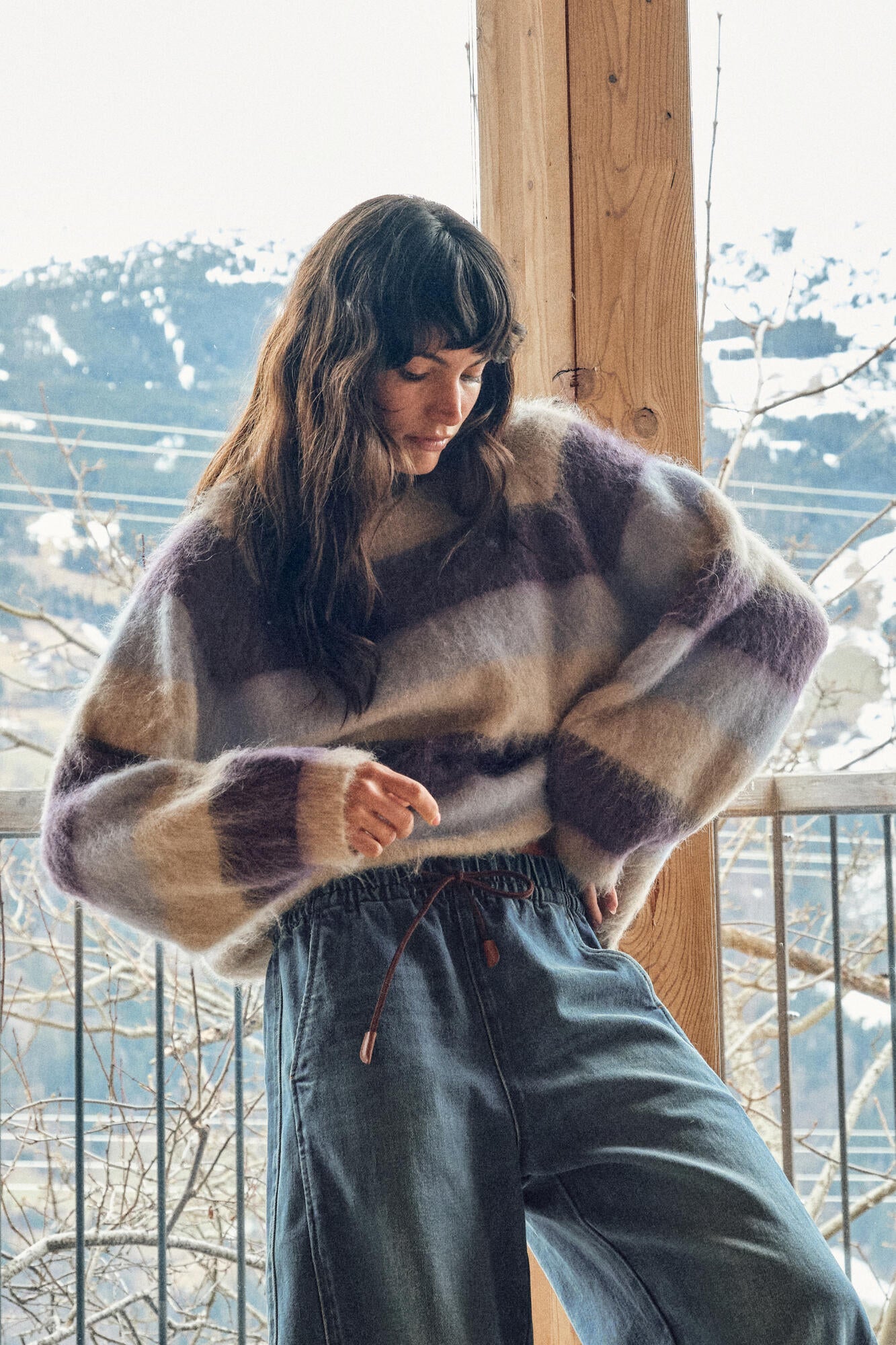 Suvi Stripe strik - Sweet Grape