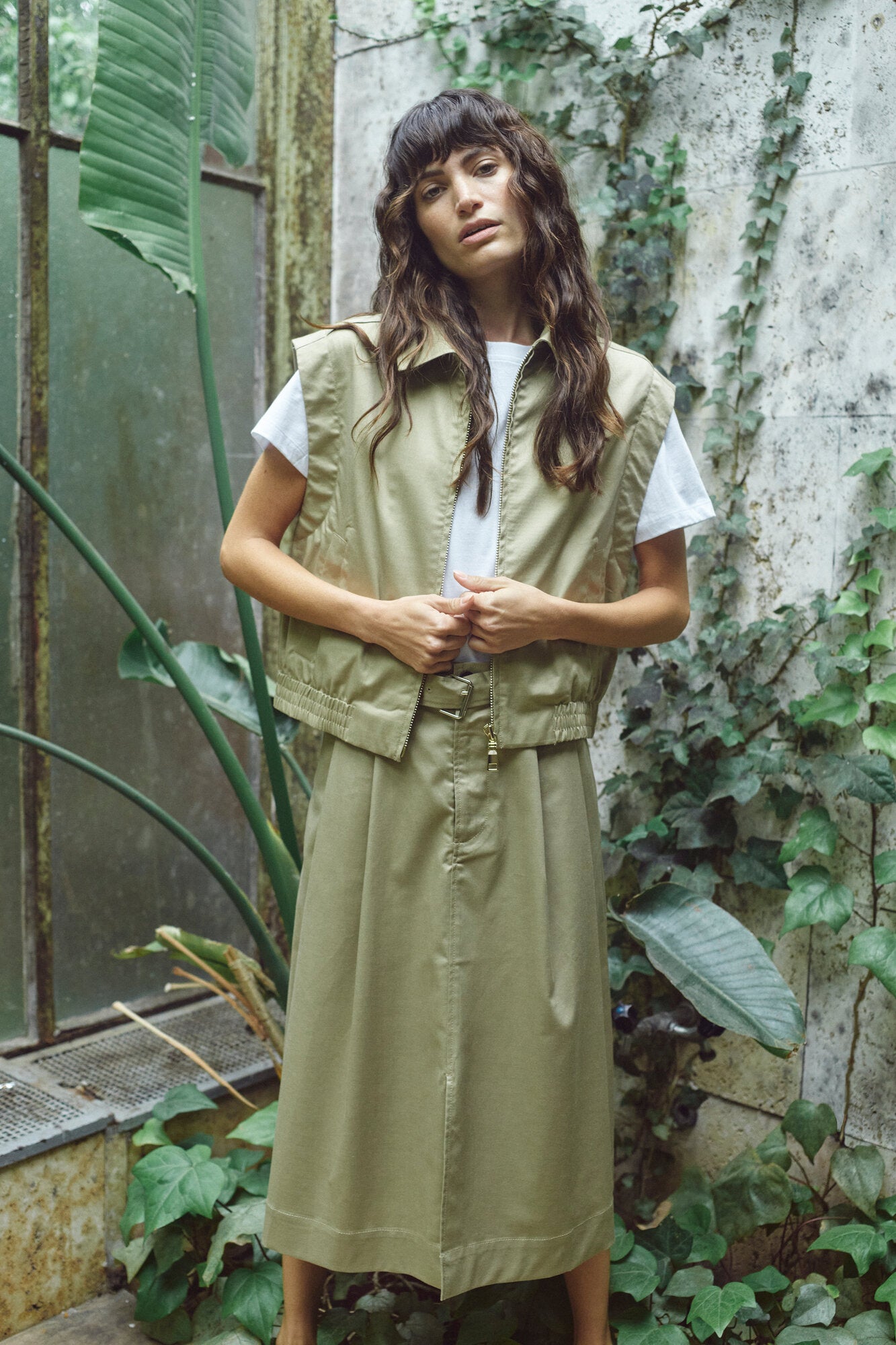 Koda Billie midi nederdel – Twill