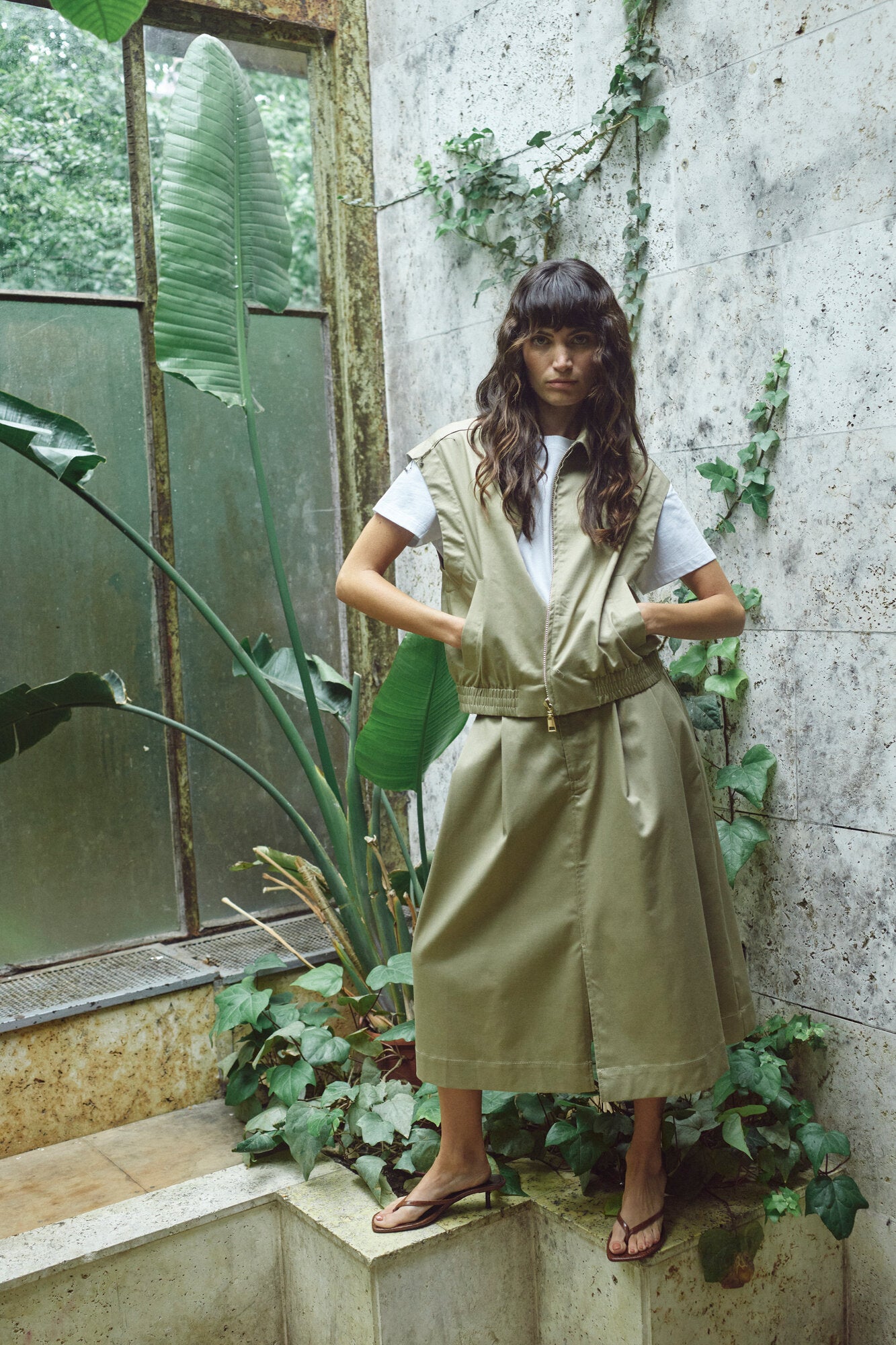 Koda Billie midi nederdel – Twill