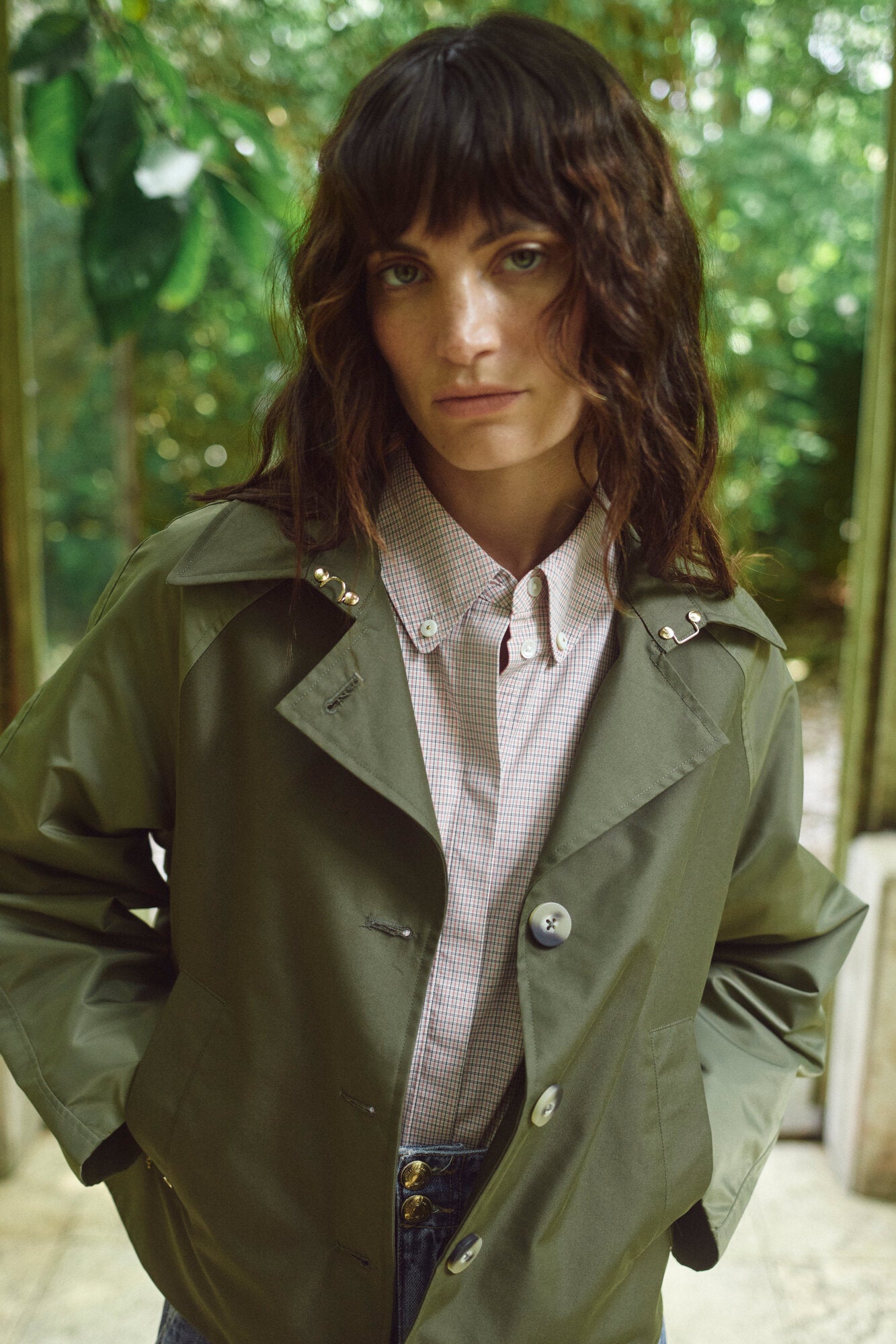 Zyla Neola trenchcoat – Olive Night